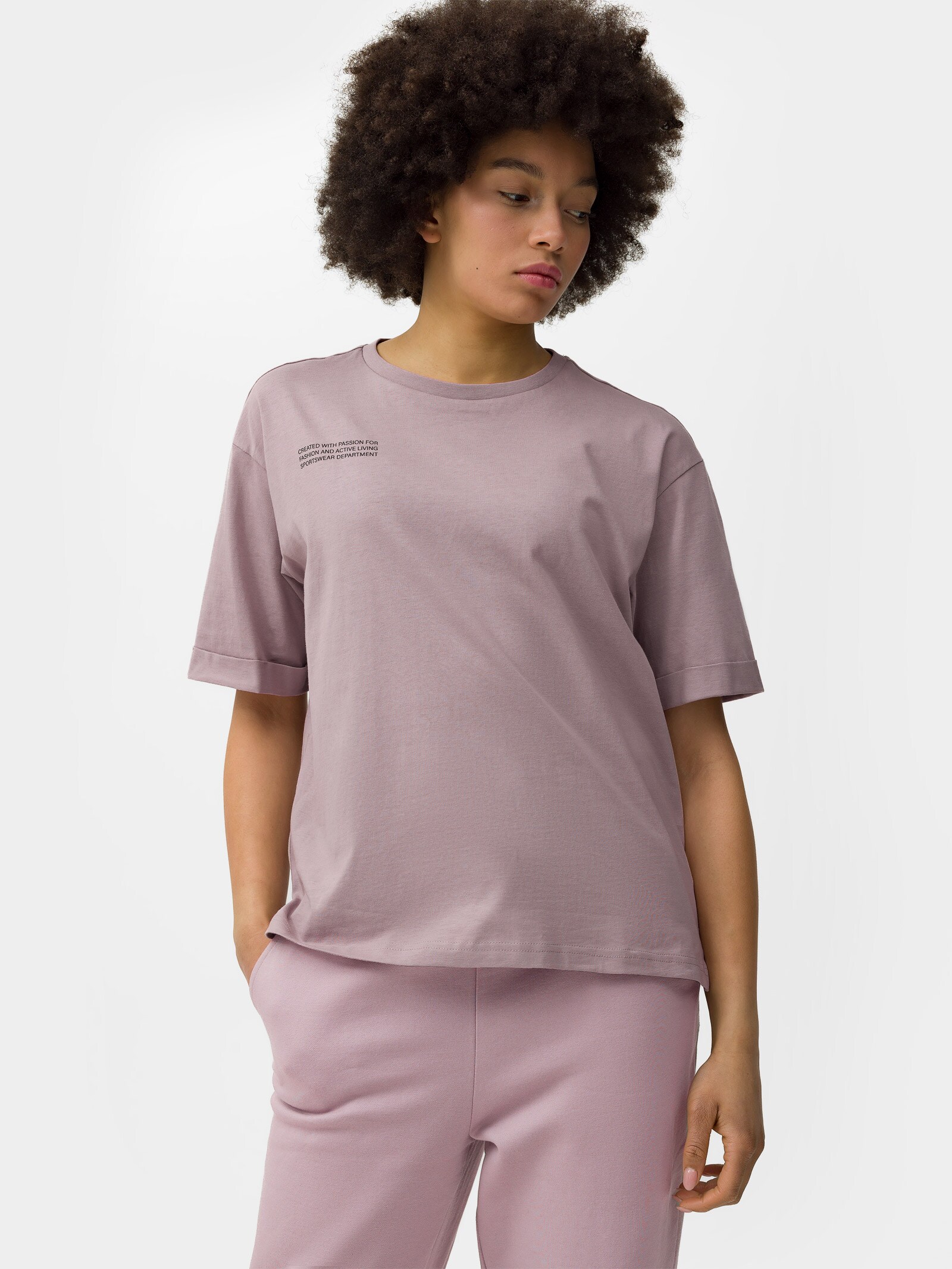 T-shirt regular z bawełny organicznej damski