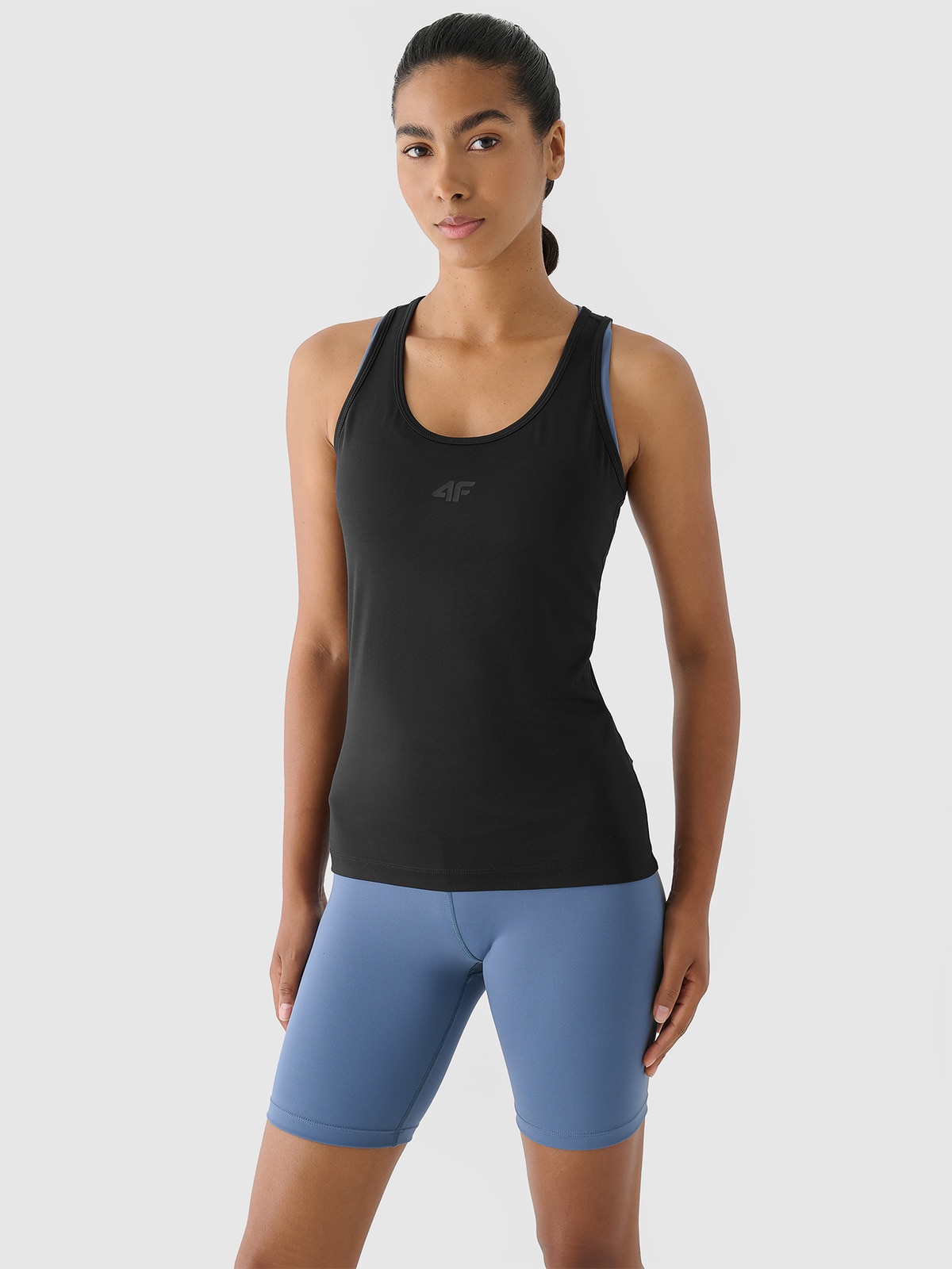 4F Top slim treningowy damski - czarny XS