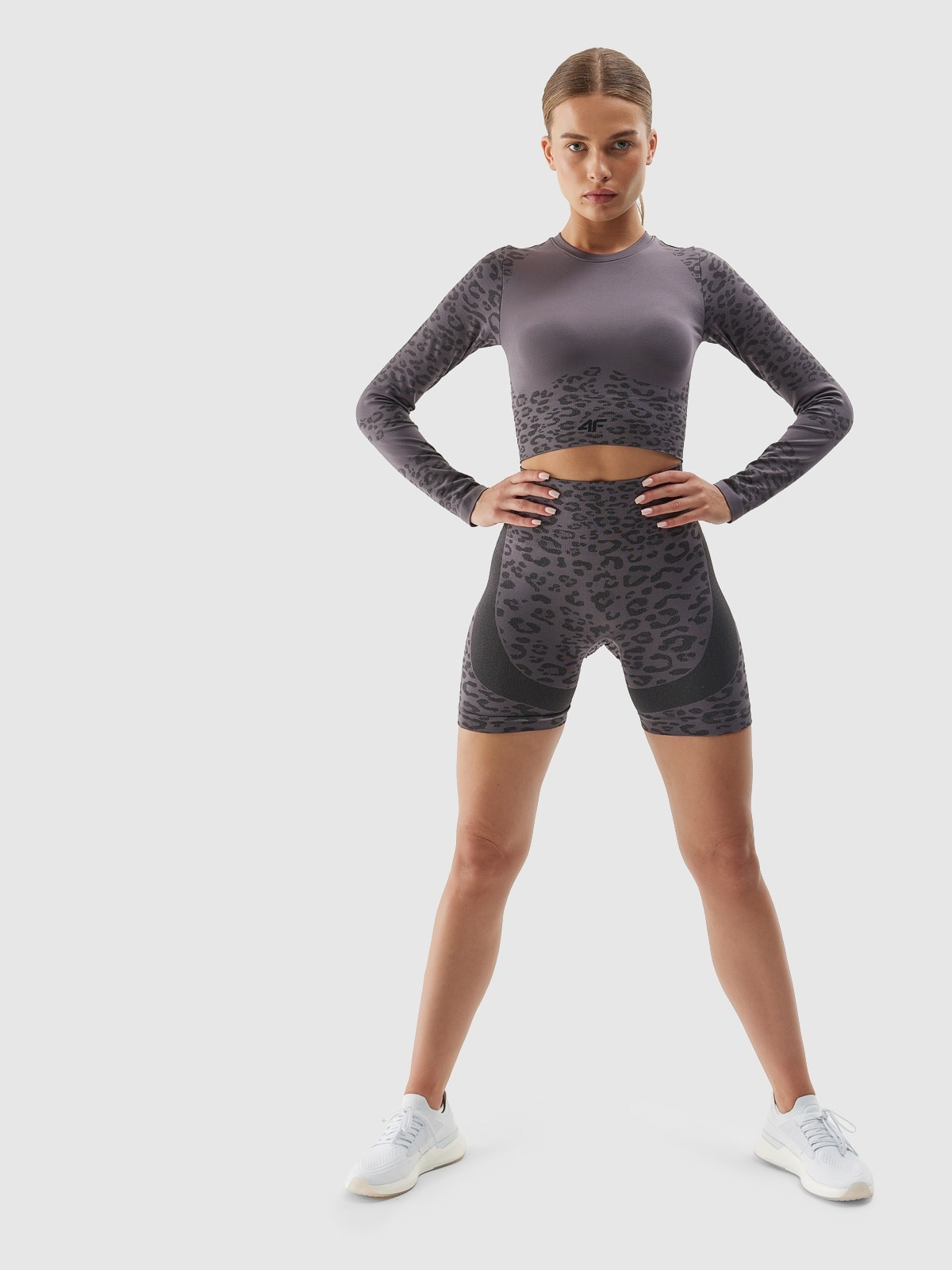 Legginsy krótkie treningowe bezszwowe damskie