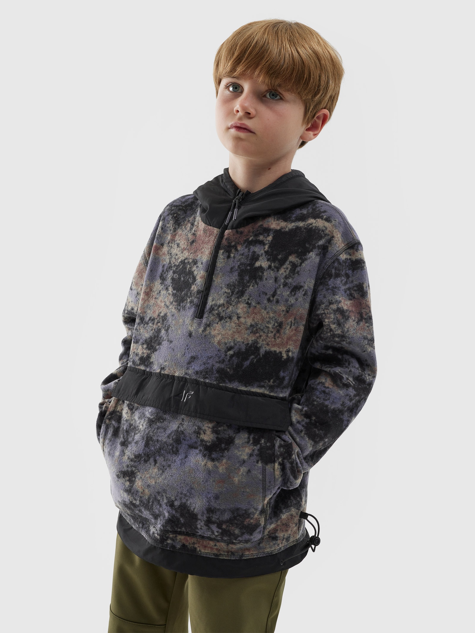 Polar z kapturem regular chłopięcy - multikolor