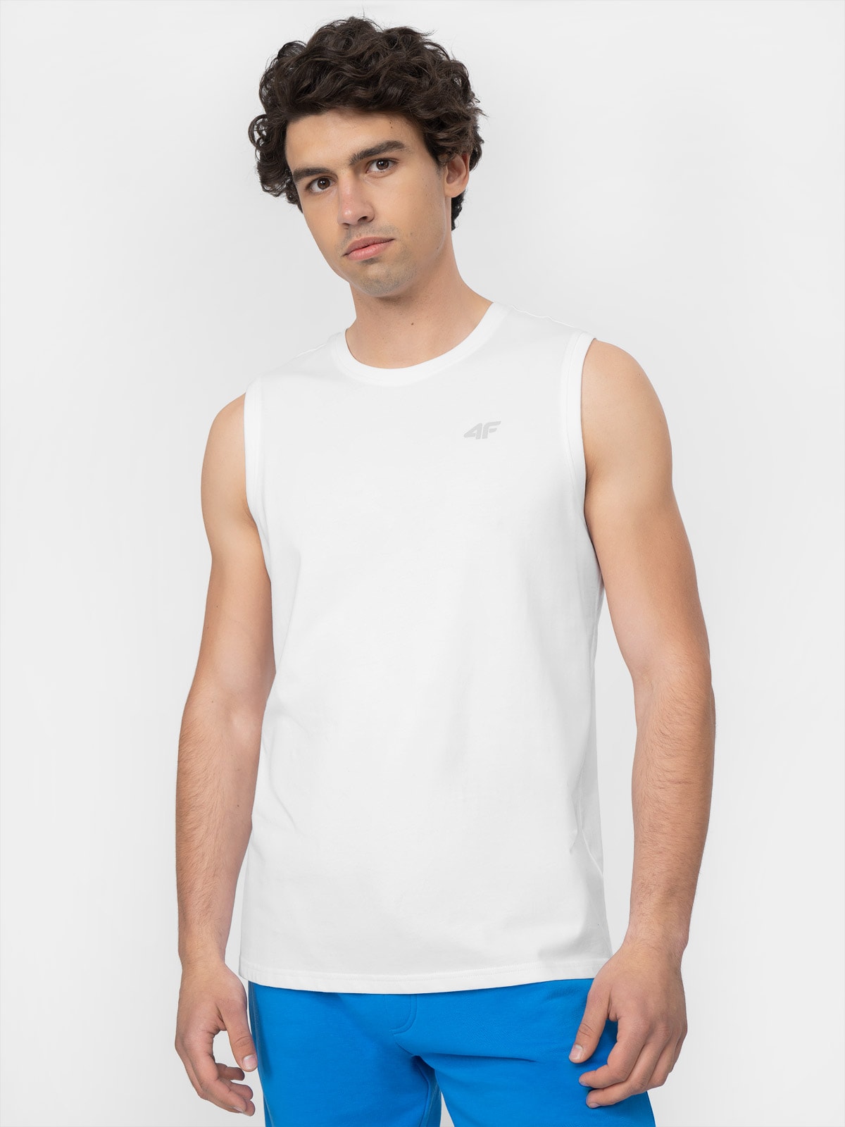 Tank top regular gładki męski