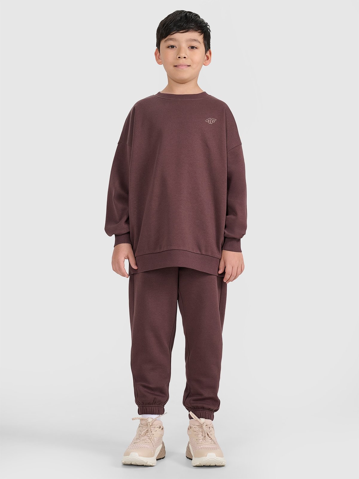 4F Komplet dresowy dziecięcy - brązowy 158/164 (12-14 lat)