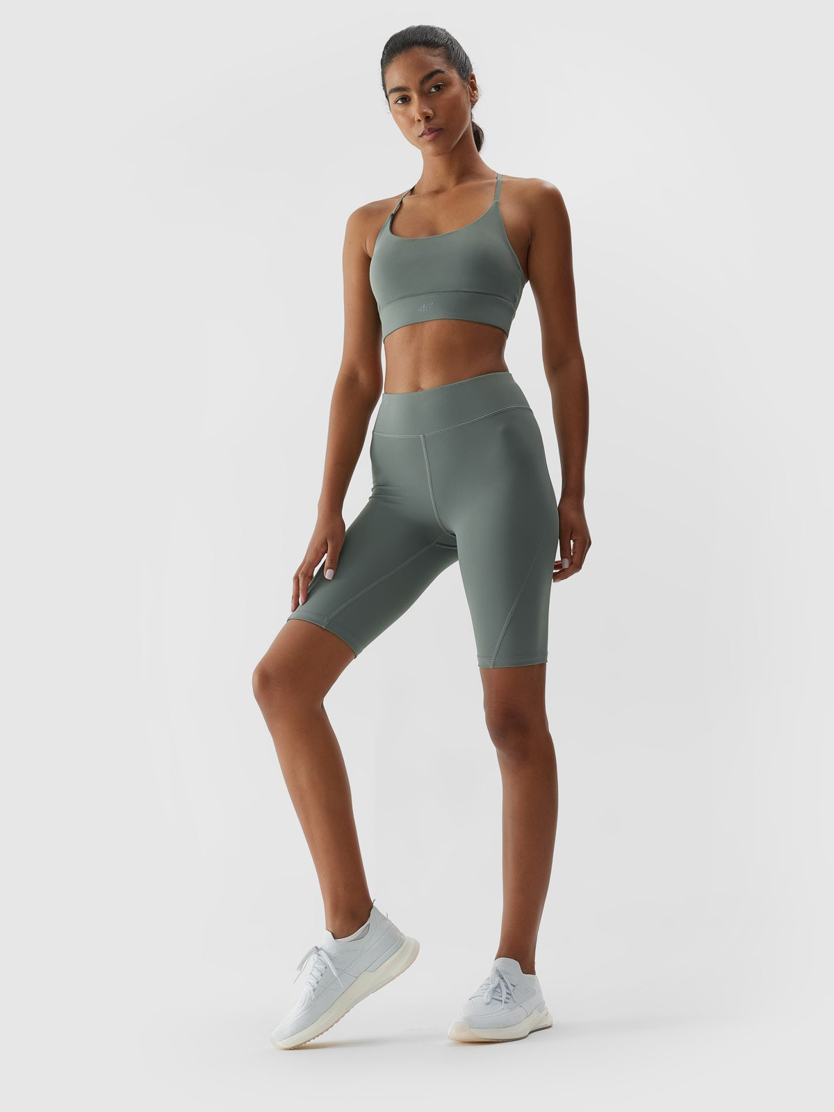 Legginsy kolarki treningowe z materiałów z recyklingu damskie