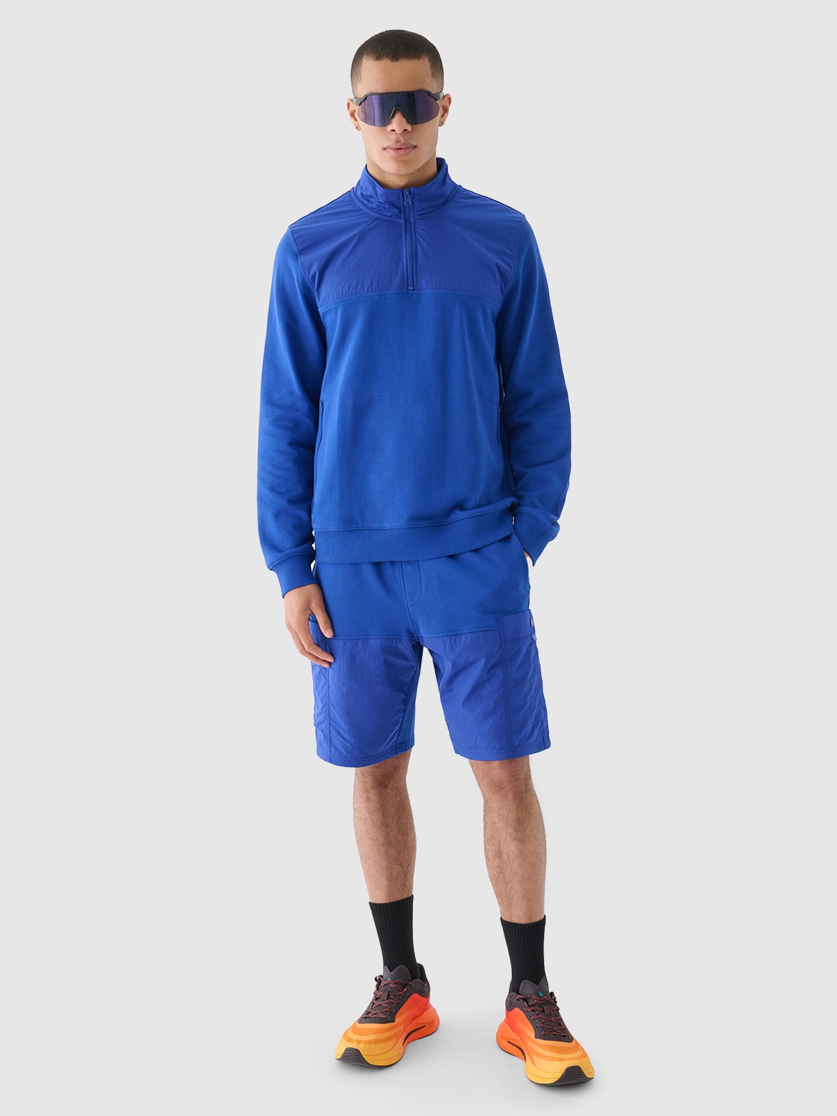 4F Spodenki casual męskie - niebieskie XL