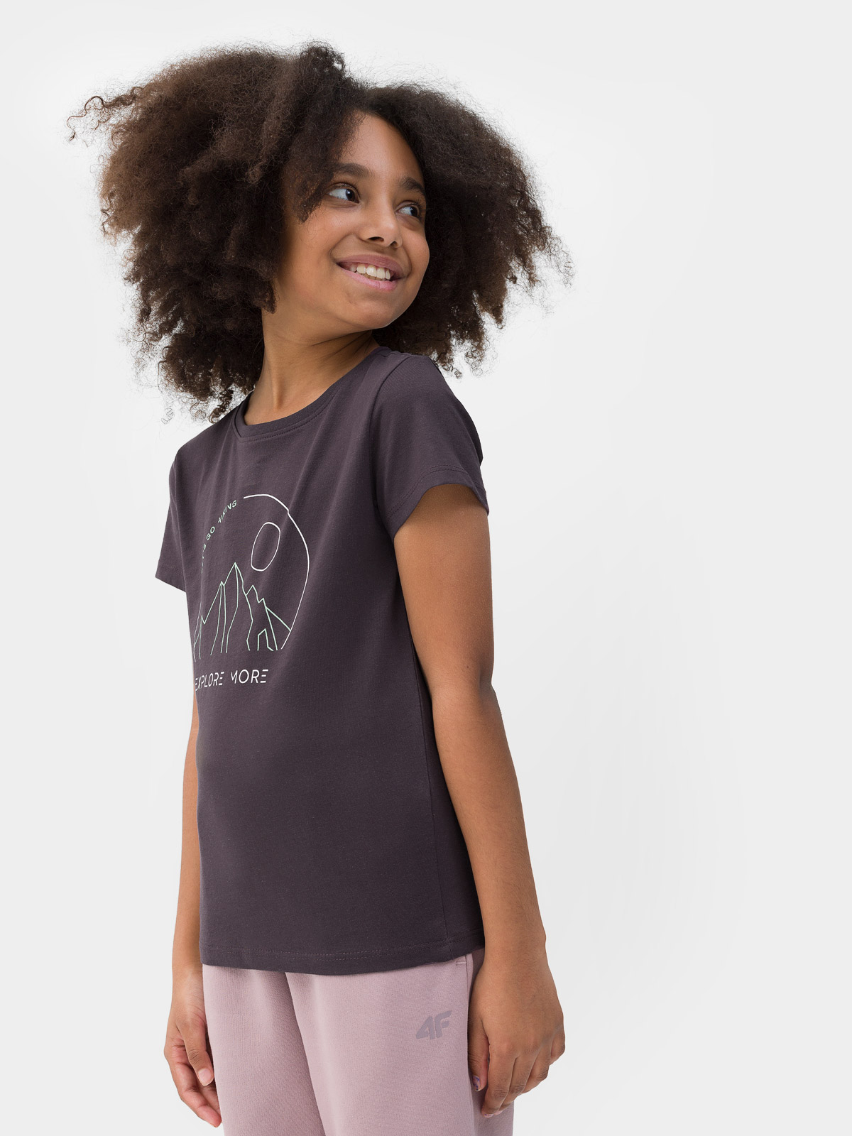 T-shirt z nadrukiem dziewczęcy