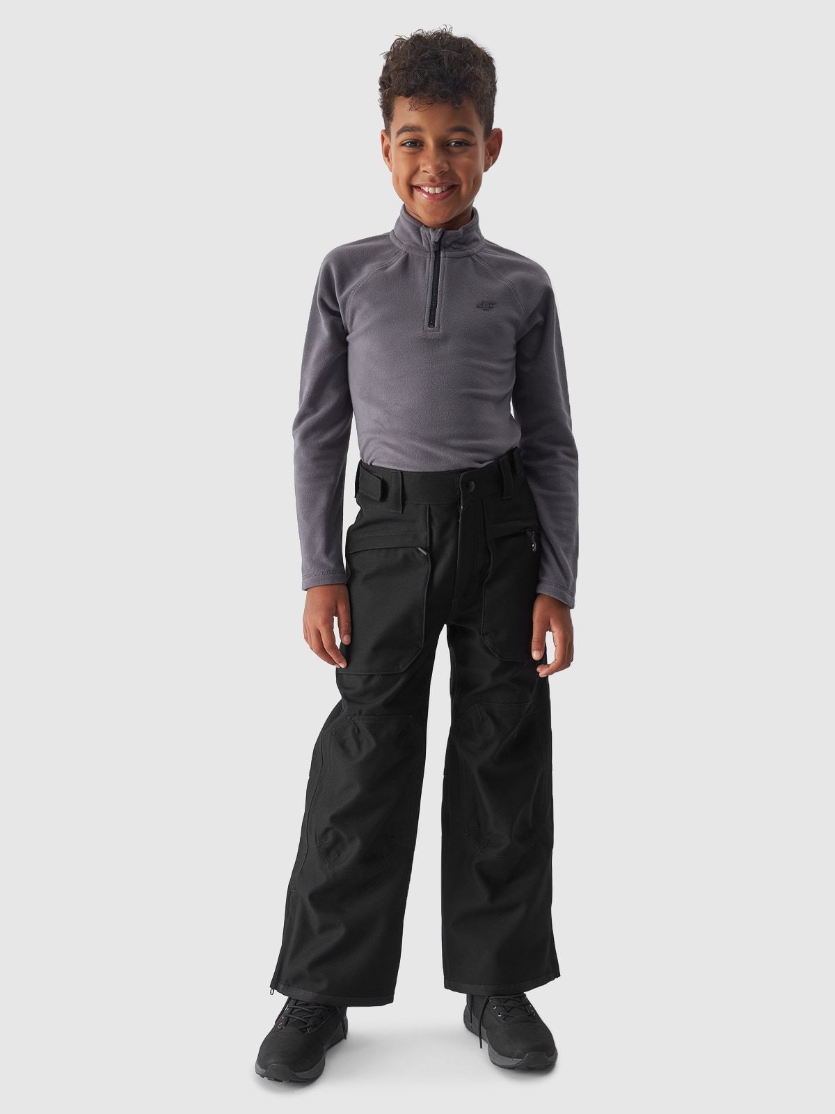 4F Spodnie narciarskie membrana 8000 chłopięce - czarne 140 (9-10 lat)