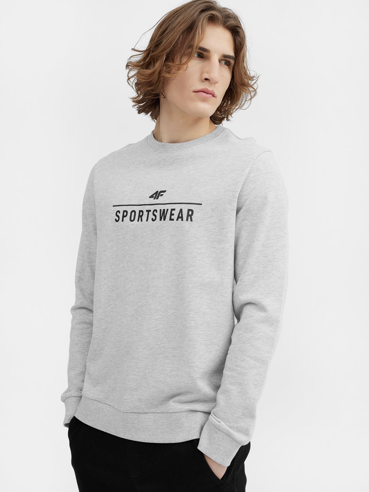 Bluza dresowa nierozpinana bez kaptura męska