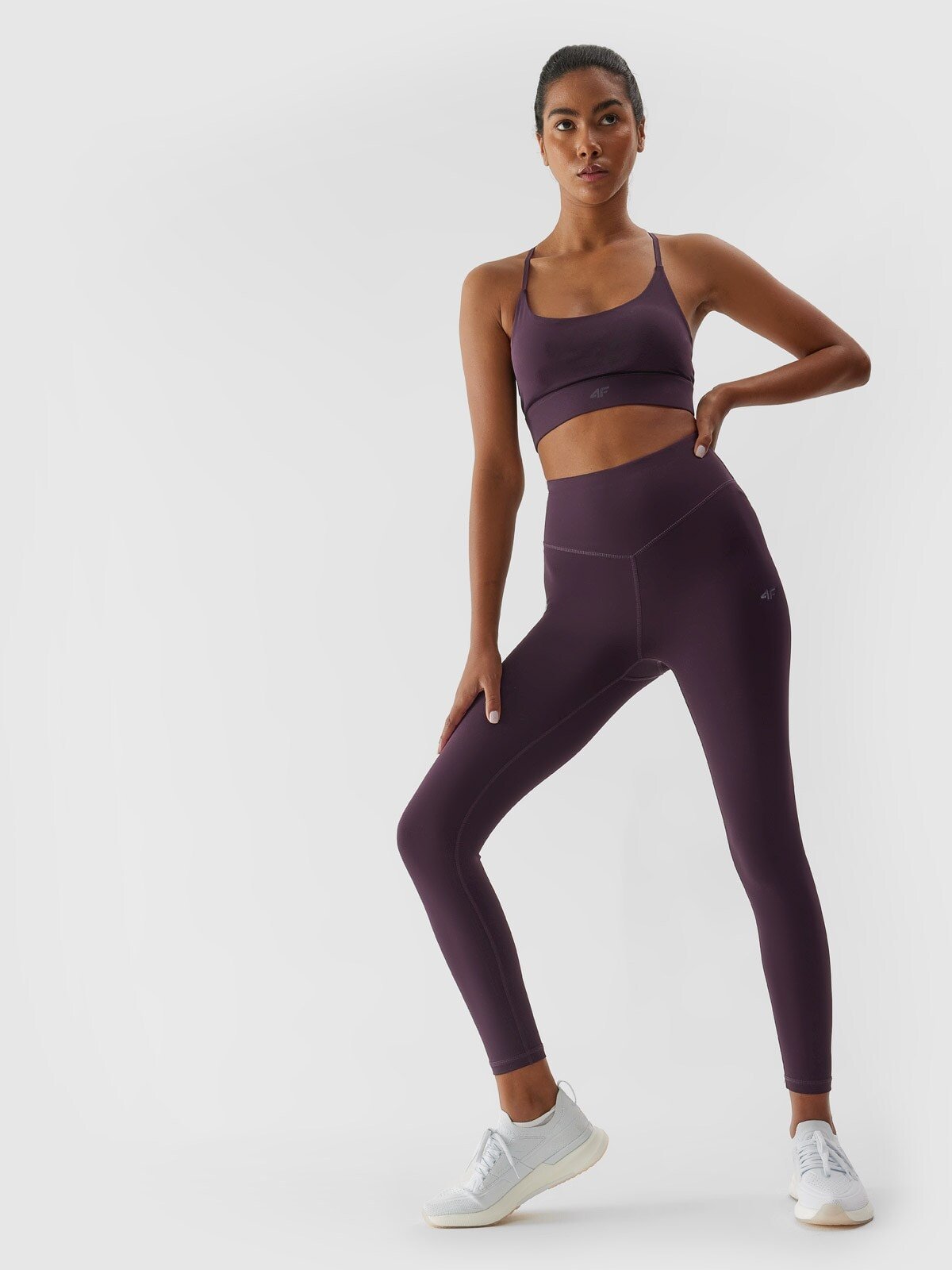 4F Legginsy treningowe 7/8 z dodatkiem materiałów z recyklingu damskie XS