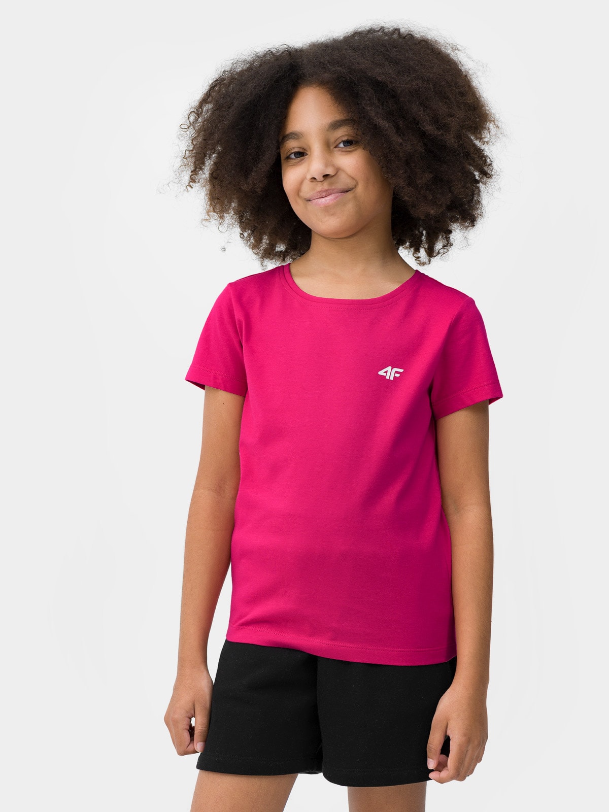 T-shirt gładki dziewczęcy