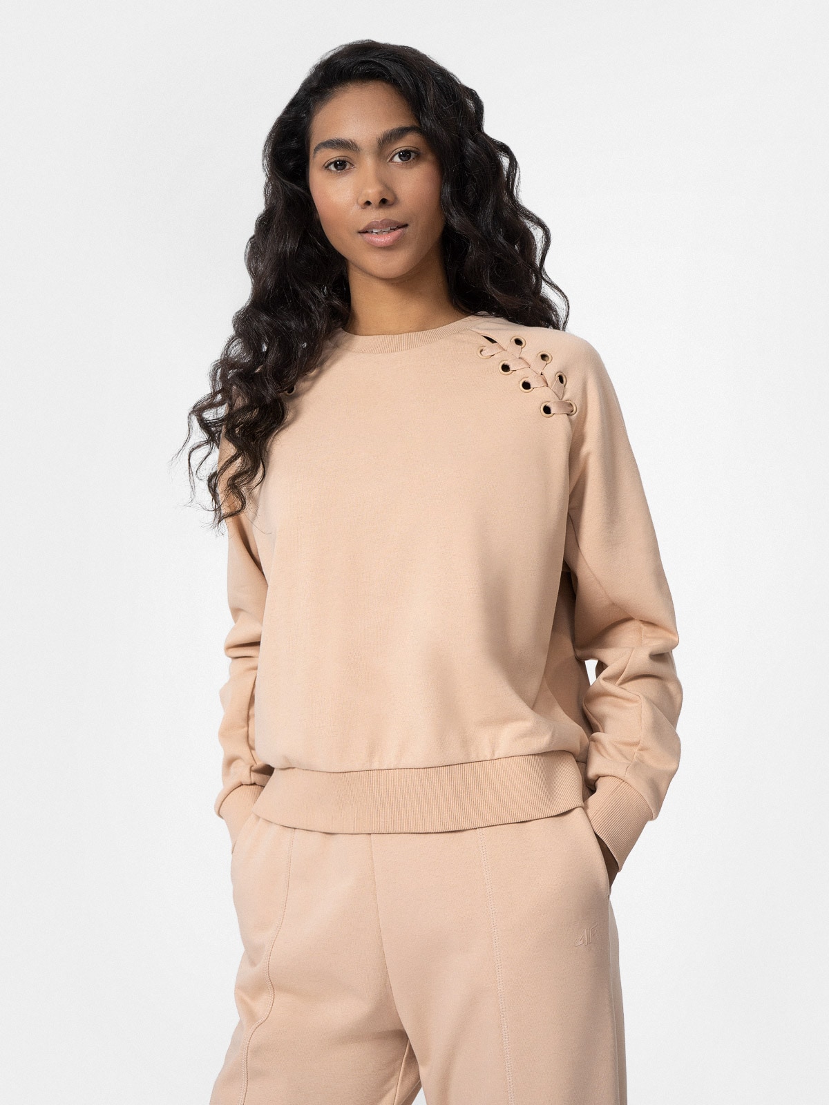 Bluza dresowa nierozpinana bez kaptura damska