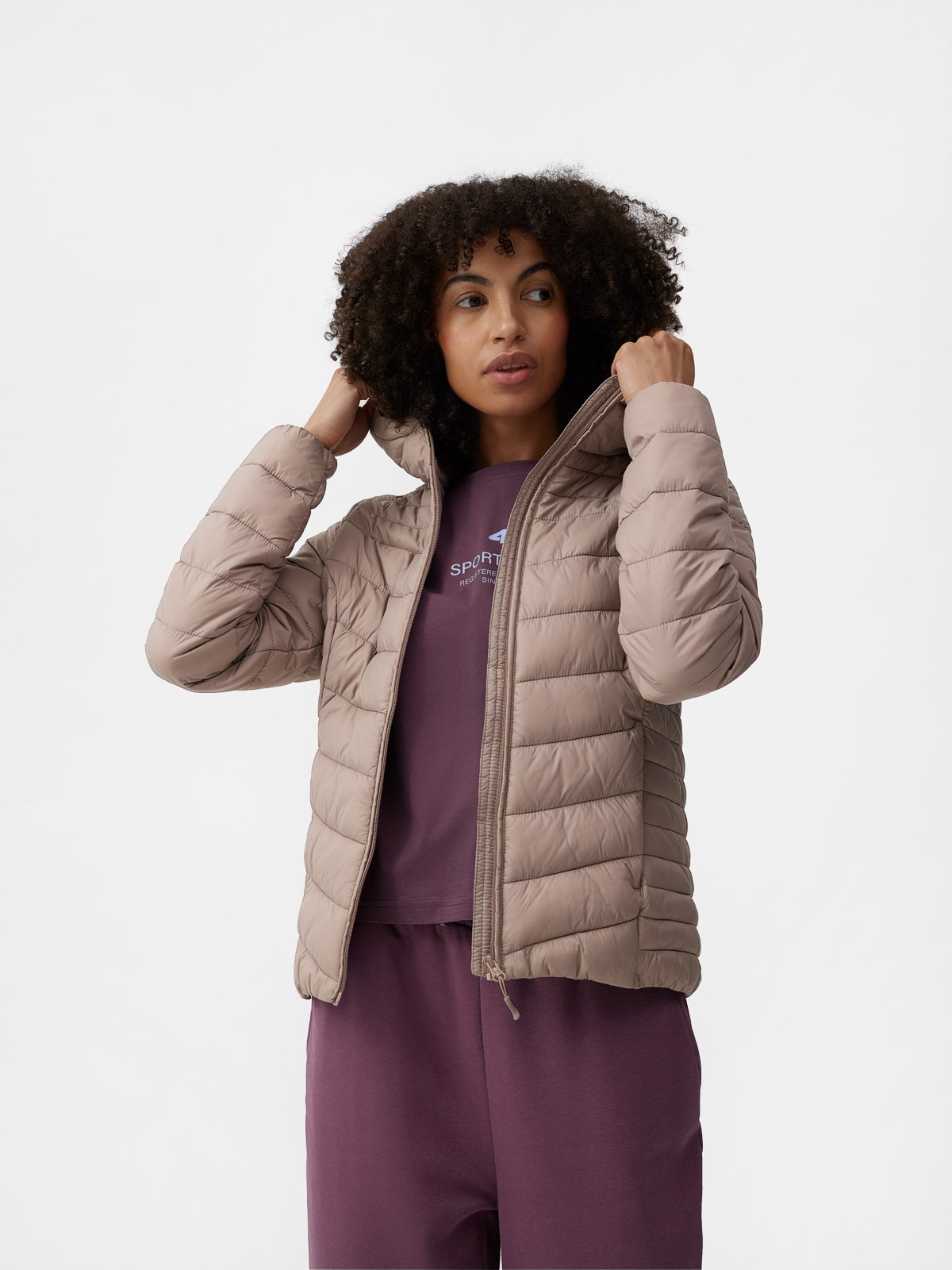 Kurtka puchowa z wypełnieniem syntetycznym damska