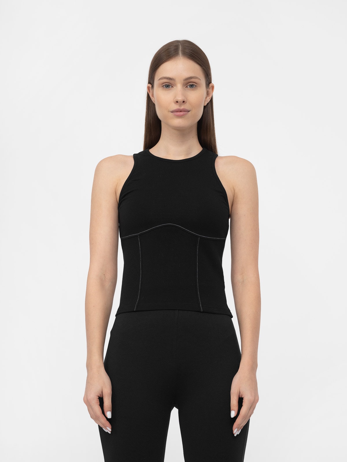 Top slim gładki damski