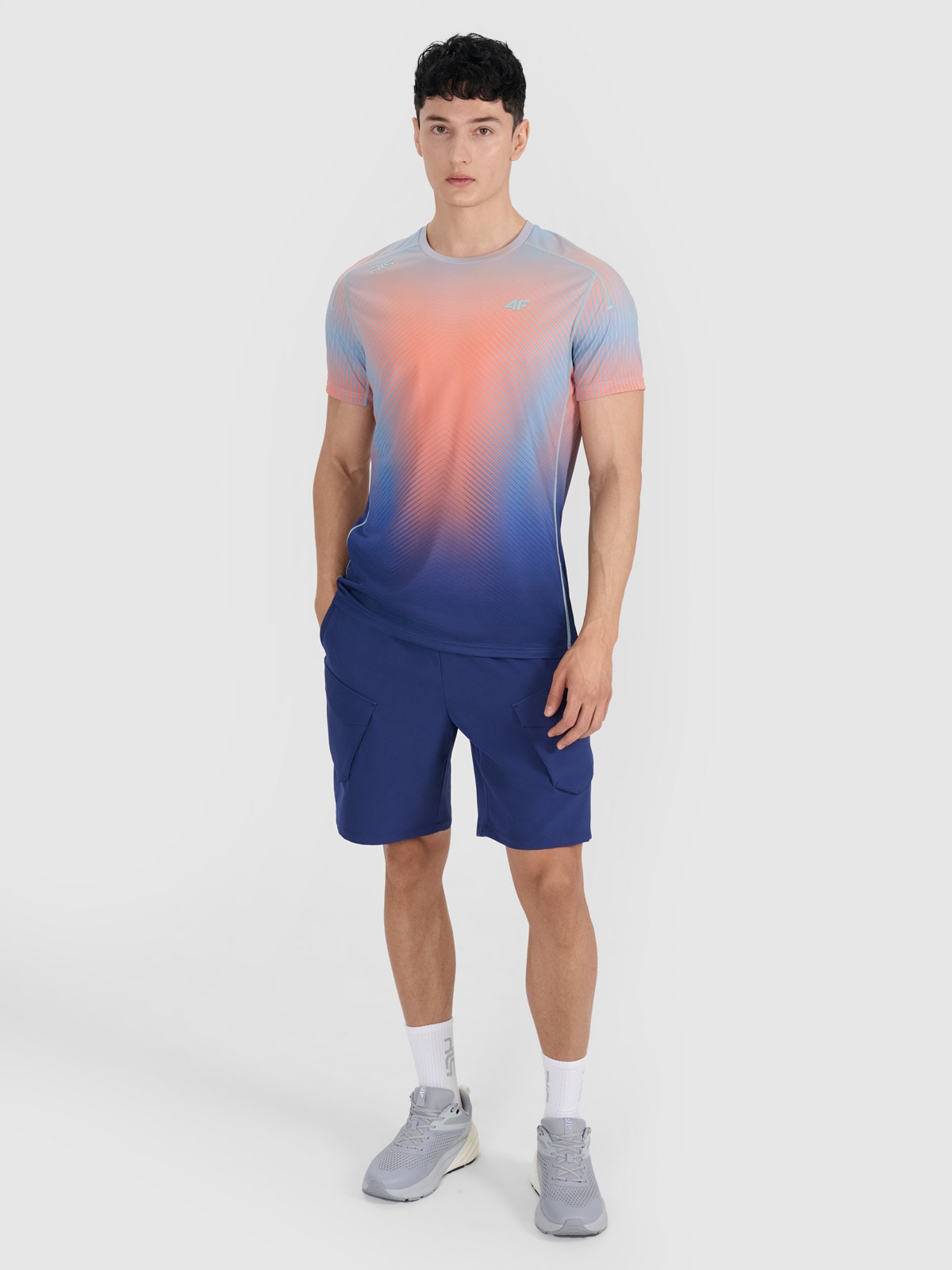 4F Spodenki treningowe szybkoschnące męskie 4F x Robert Lewandowski - granatowy XXL