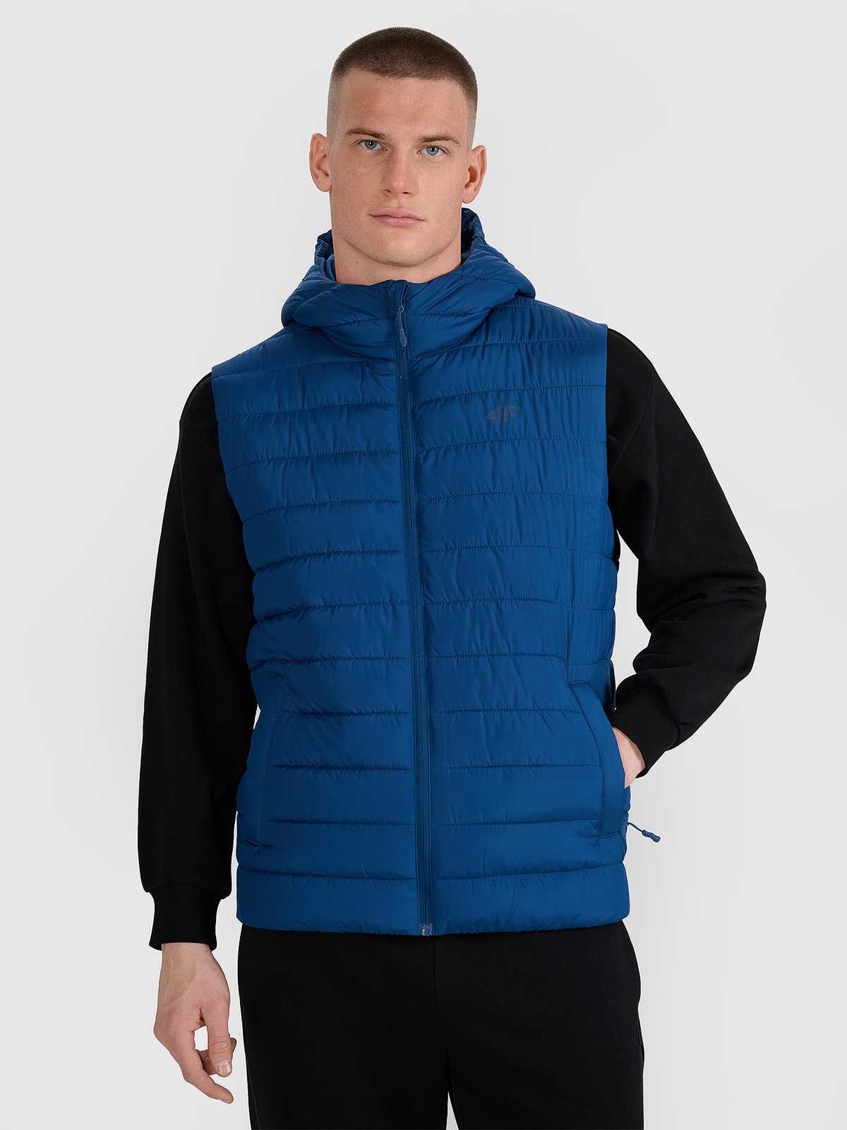 4F Bezrękawnik puchowy z wypełnieniem syntetycznym męski - granatowy XL