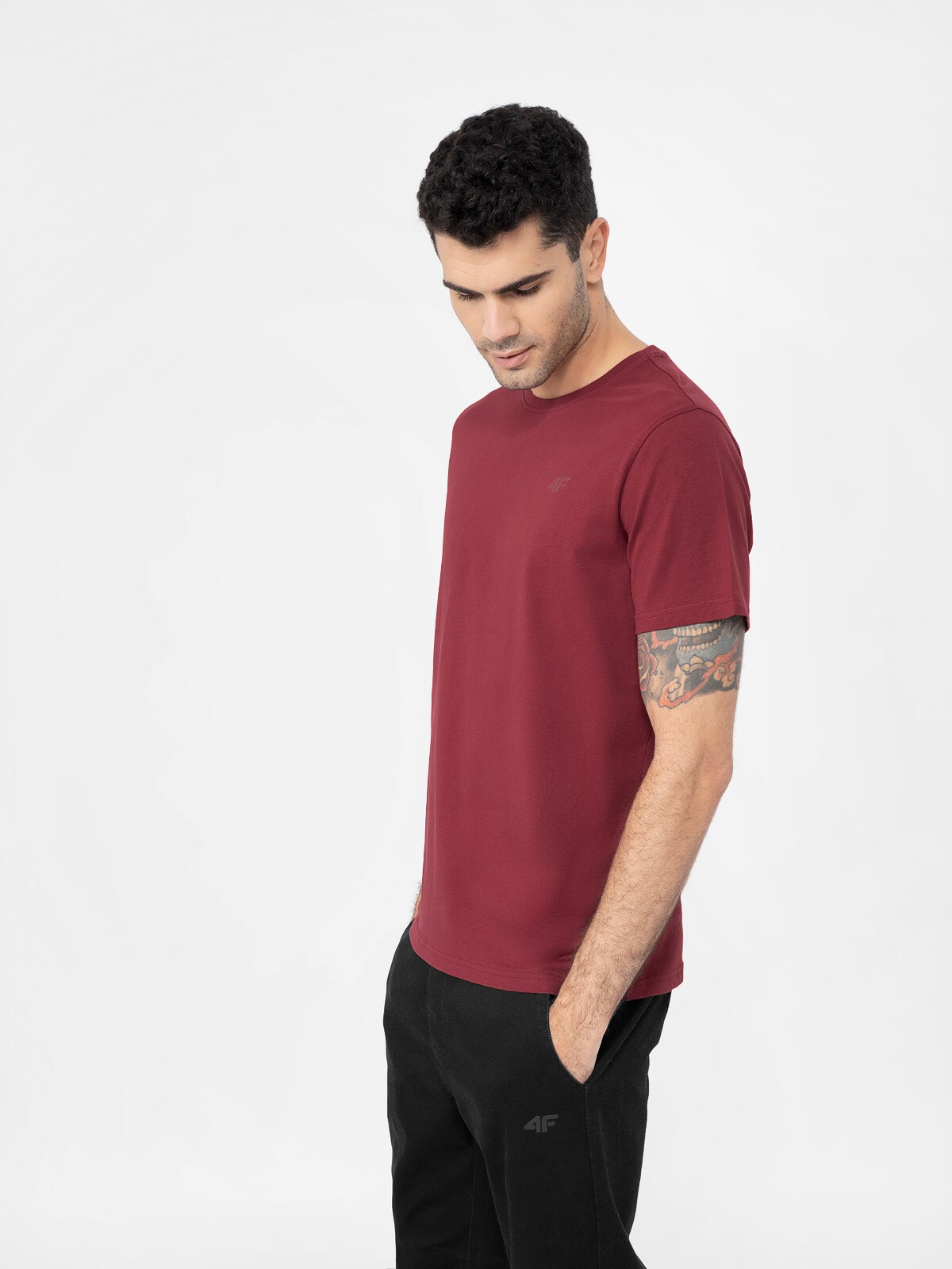 T-shirt regular gładki męski