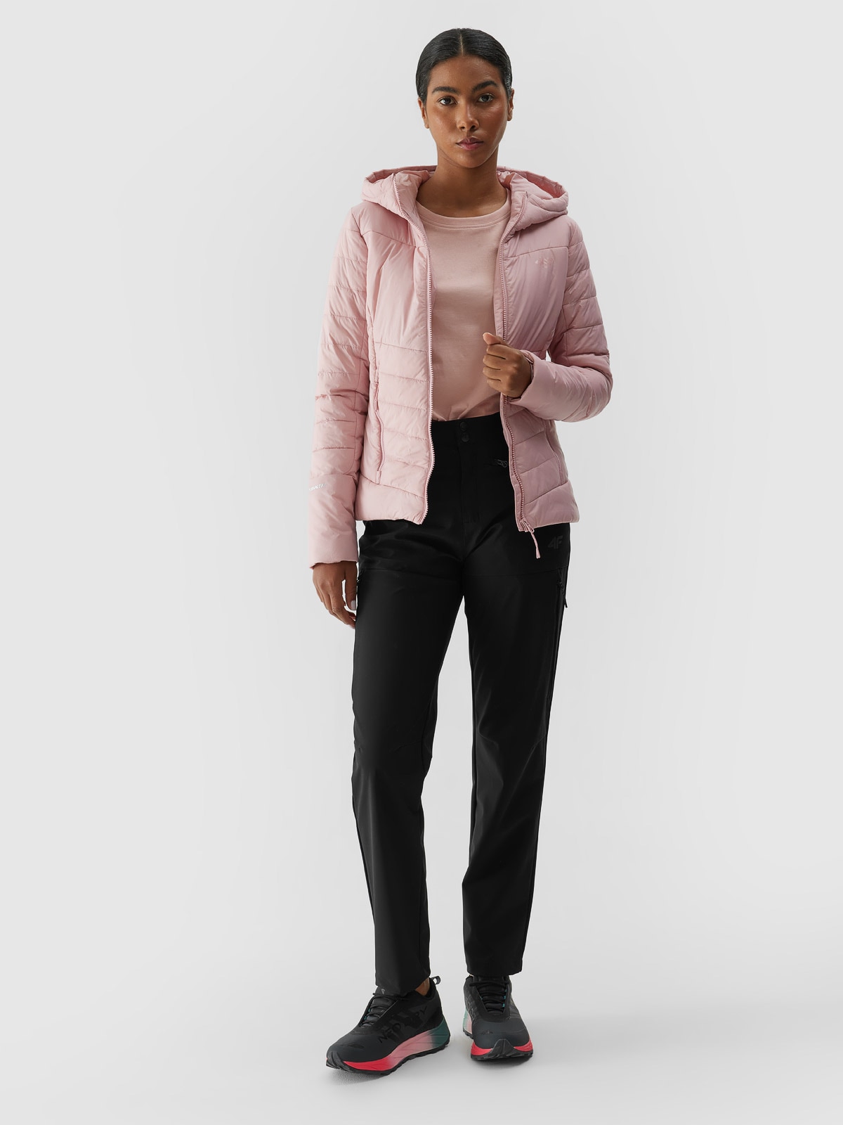 Kurtka puchowa Primaloft Black Eco damska - różowa