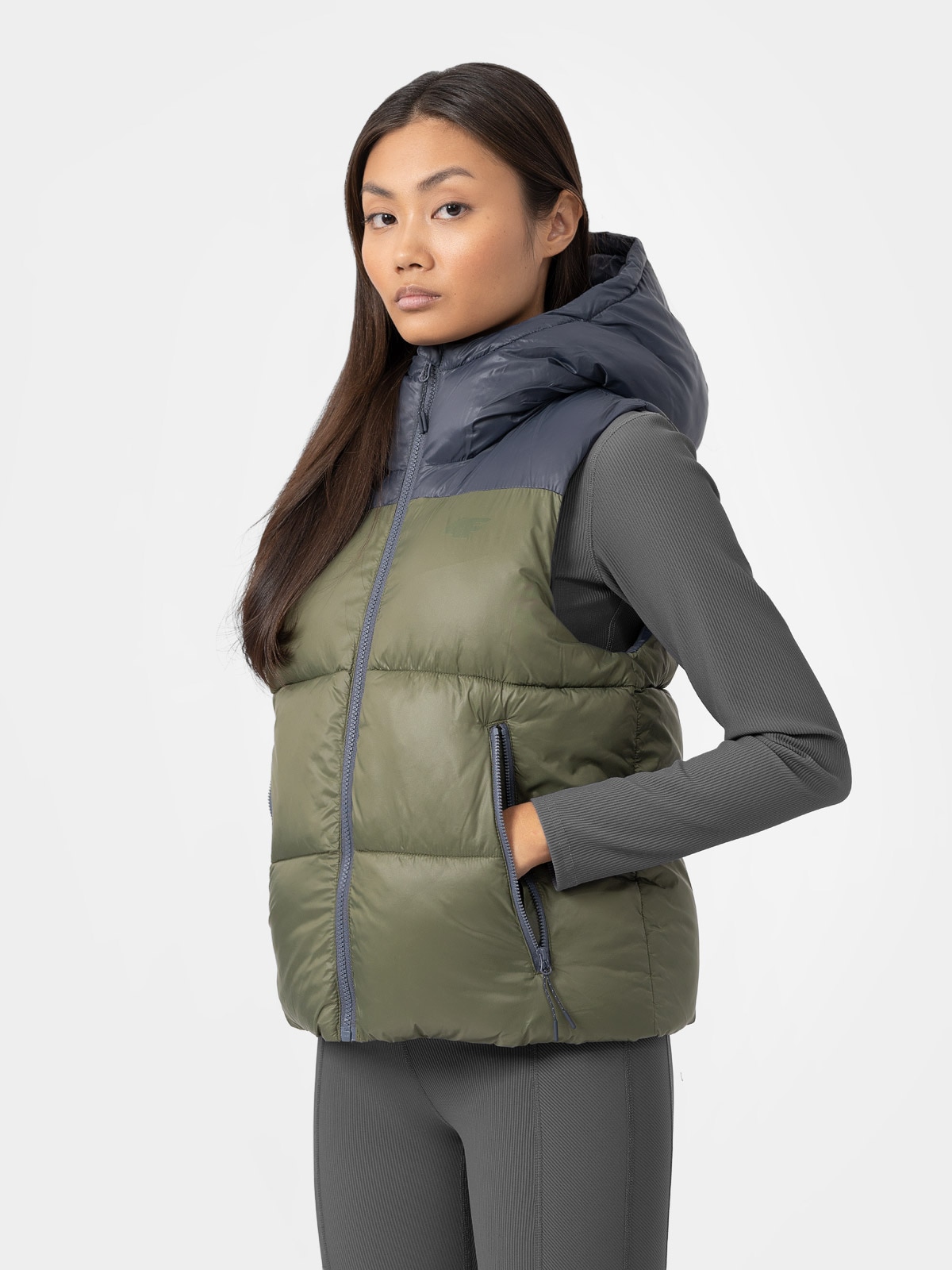 Bezrękawnik puchowy z wypełnieniem syntetycznym damski