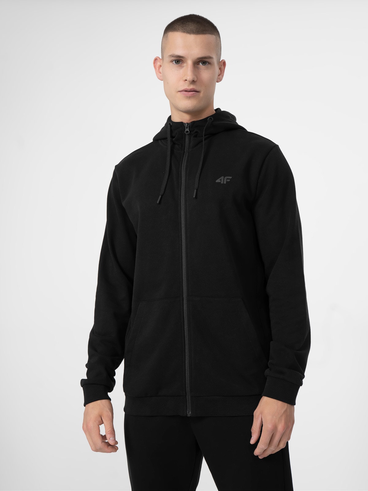 Bluza dresowa rozpinana z kapturem męska