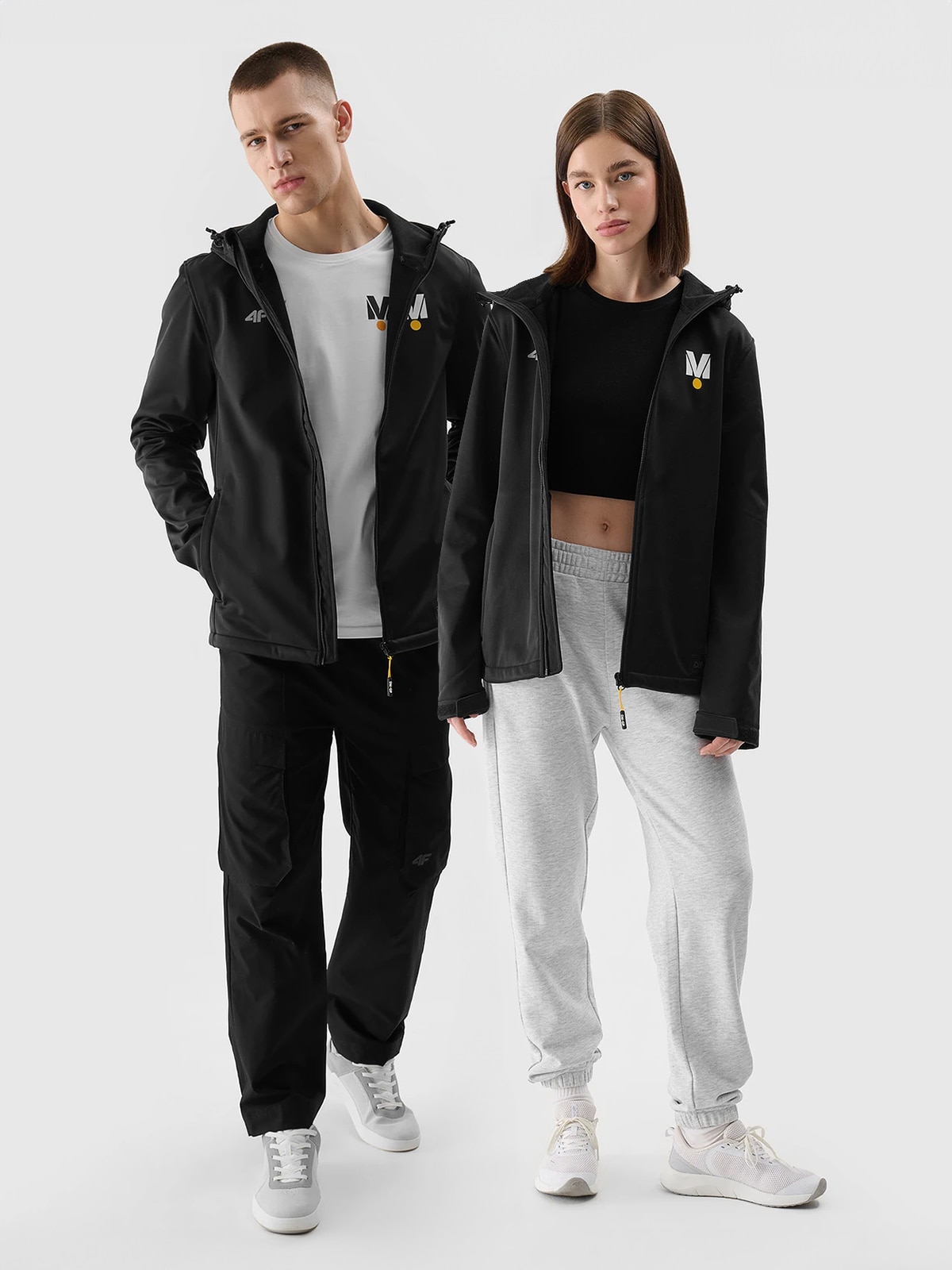 4F Kurtka softshell wiatroodporna membrana 5000 uniseks 4F x Drift Masters - czarna S