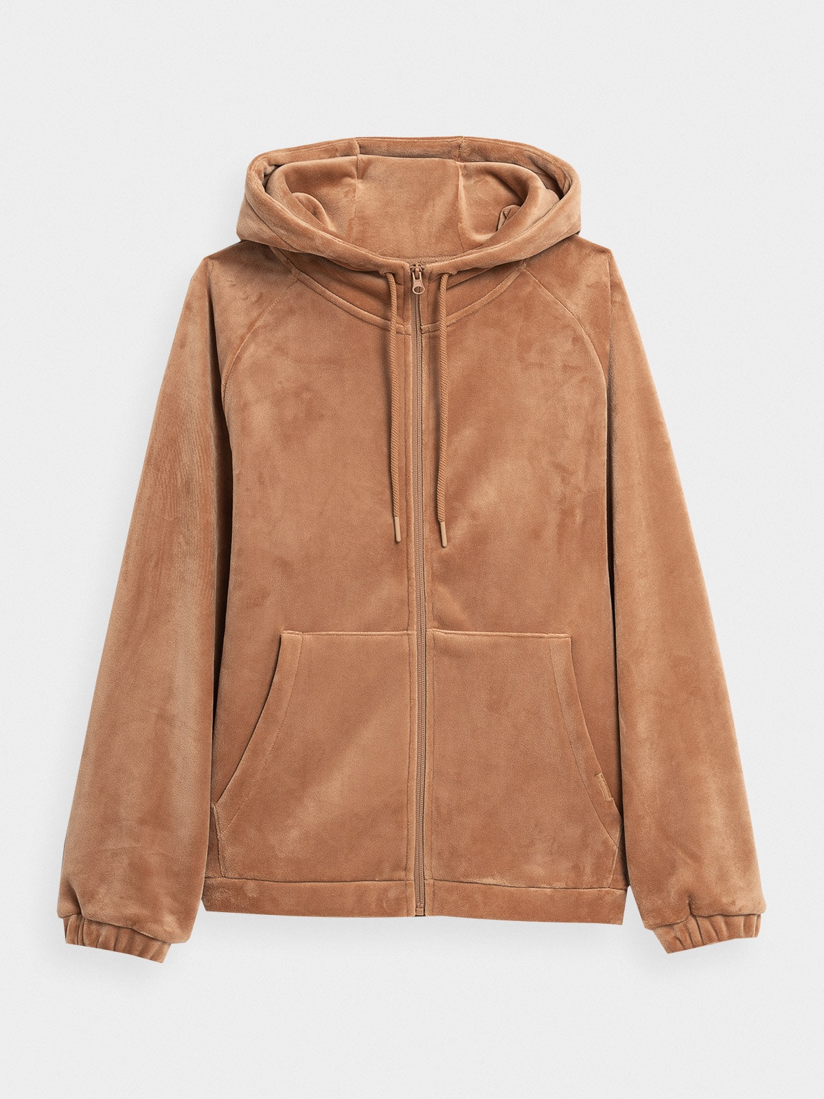 Welurowa bluza z kapturem z materiałów z recyklingu damska