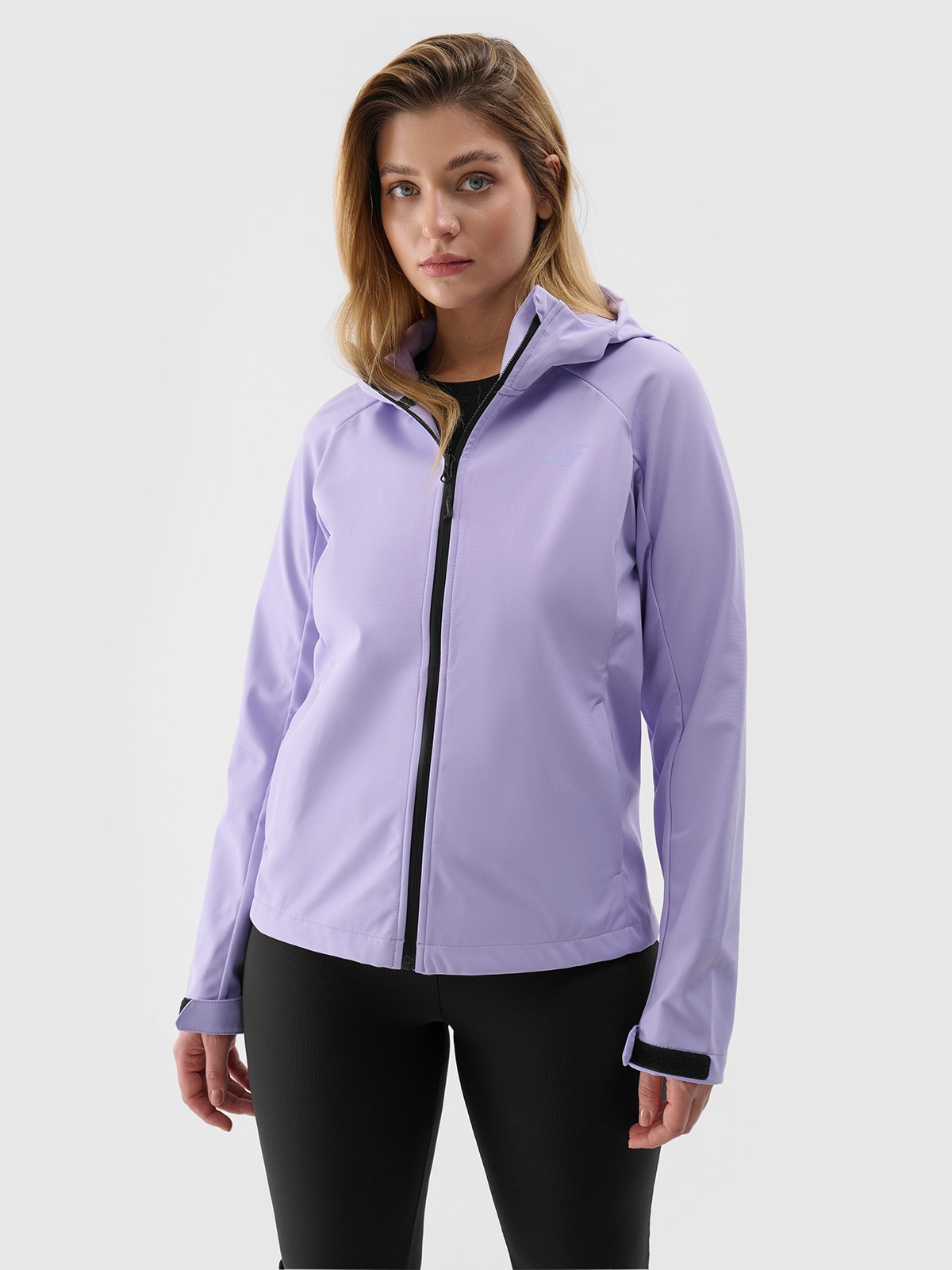 Kurtka softshell wiatroodporna membrana 5000 damska - jasny fiolet