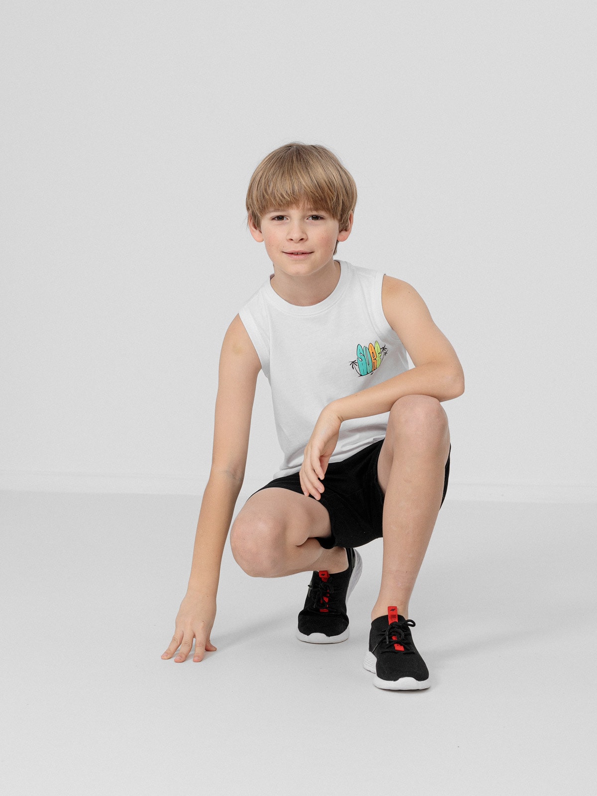 Koszulka bez rękawów regular chłopięca