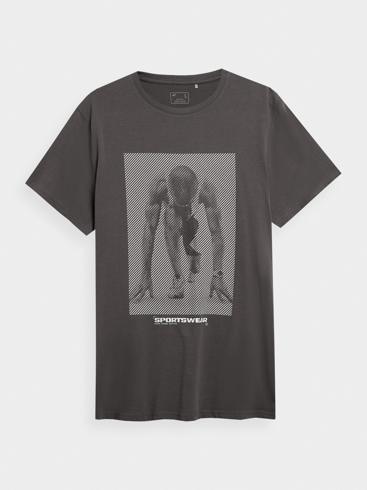 T-shirt regular z nadrukiem męski