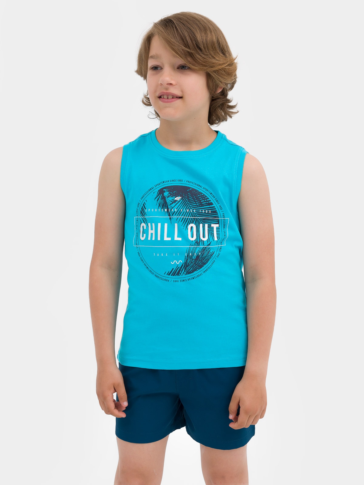 Tank top z nadrukiem chłopięcy