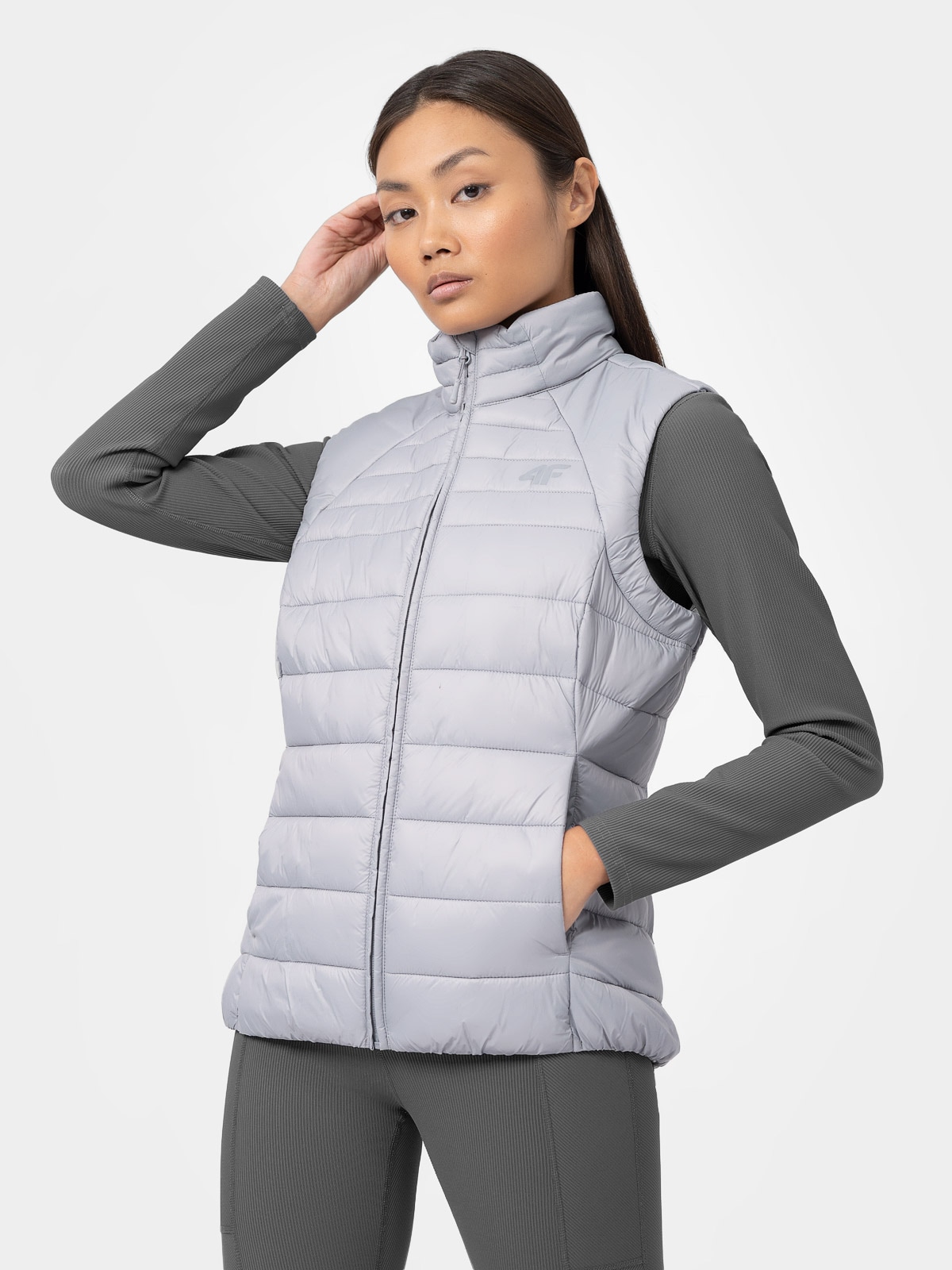 Bezrękawnik puchowy z wypełnieniem syntetycznym damski