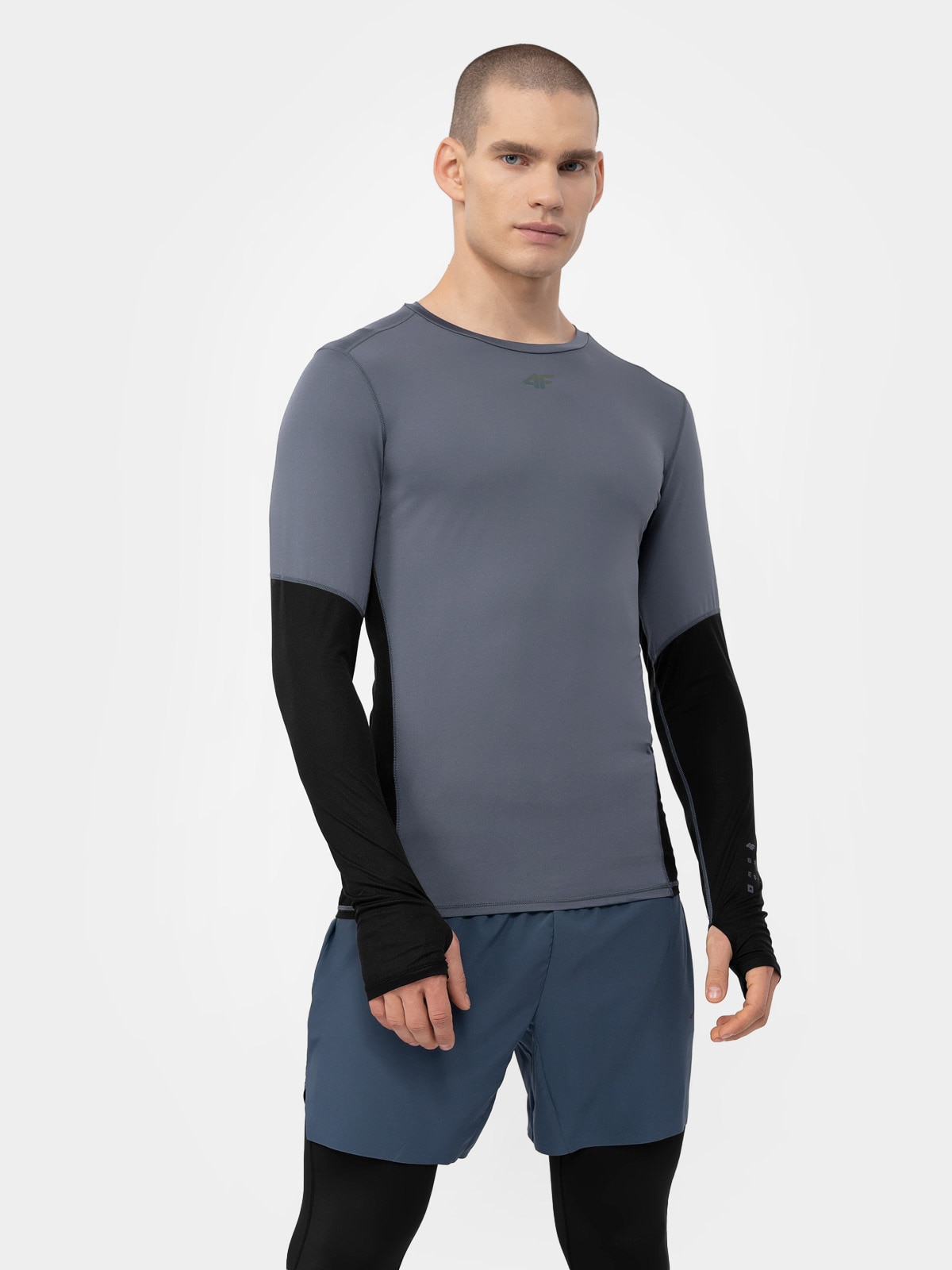 Longsleeve do biegania slim szybkoschnący męski