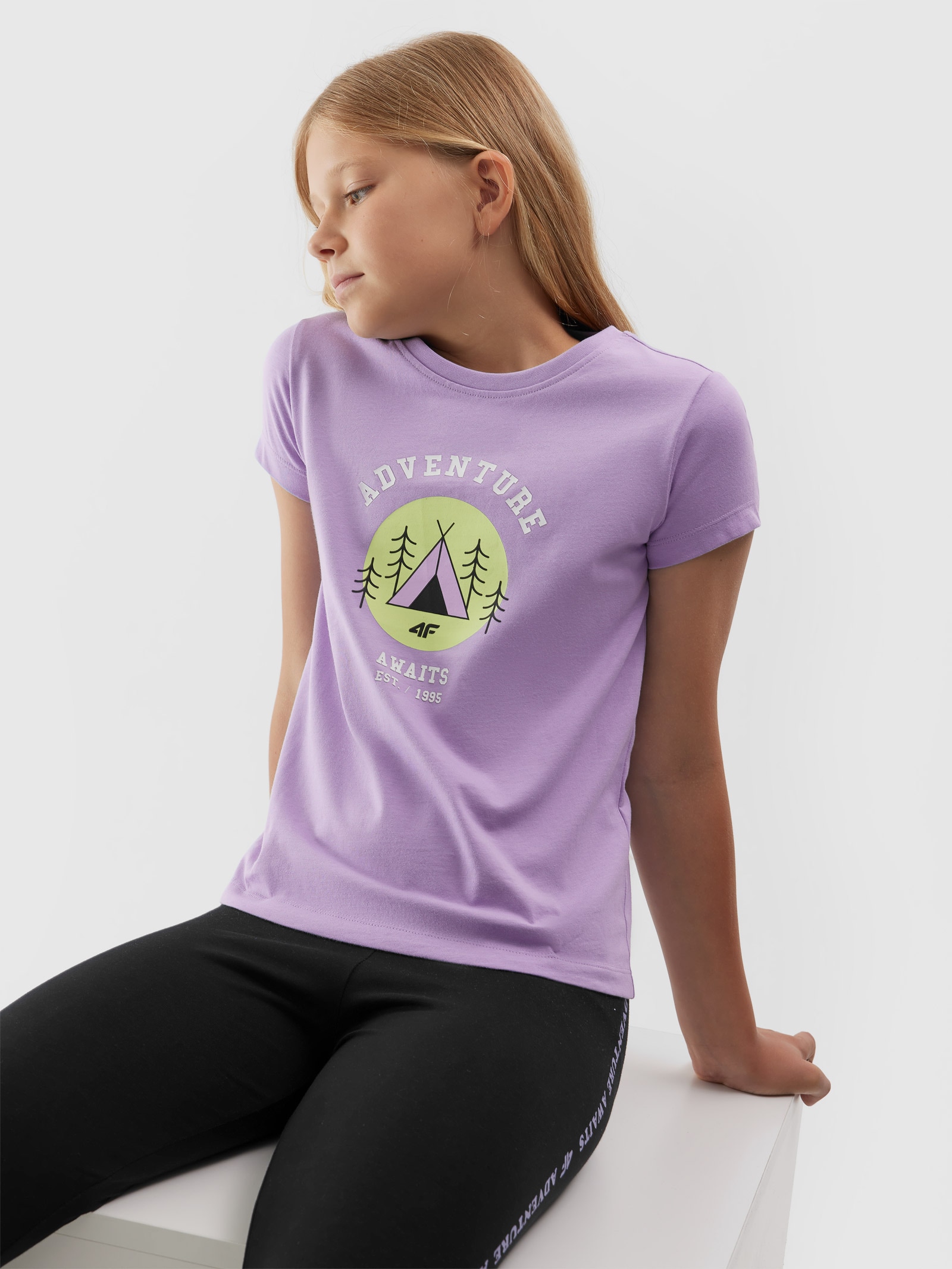 T-shirt z nadrukiem dziewczęcy