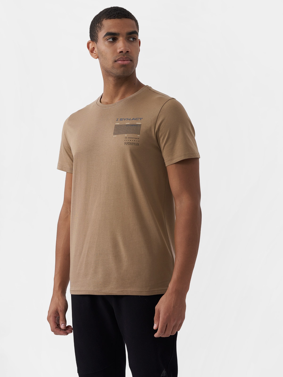 T-shirt regular z nadrukiem męski