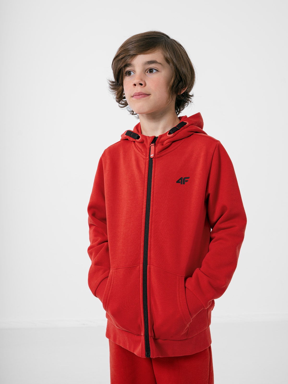 Bluza dresowa rozpinana z kapturem chłopięca