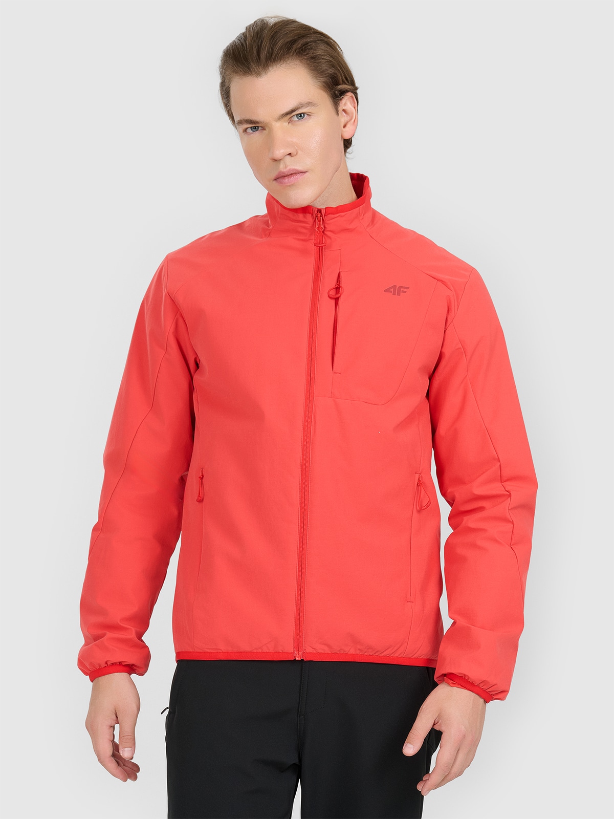 4F Kurtka puchowa trekkingowa z wypełnieniem syntetycznym męska - pomarańczowa XL