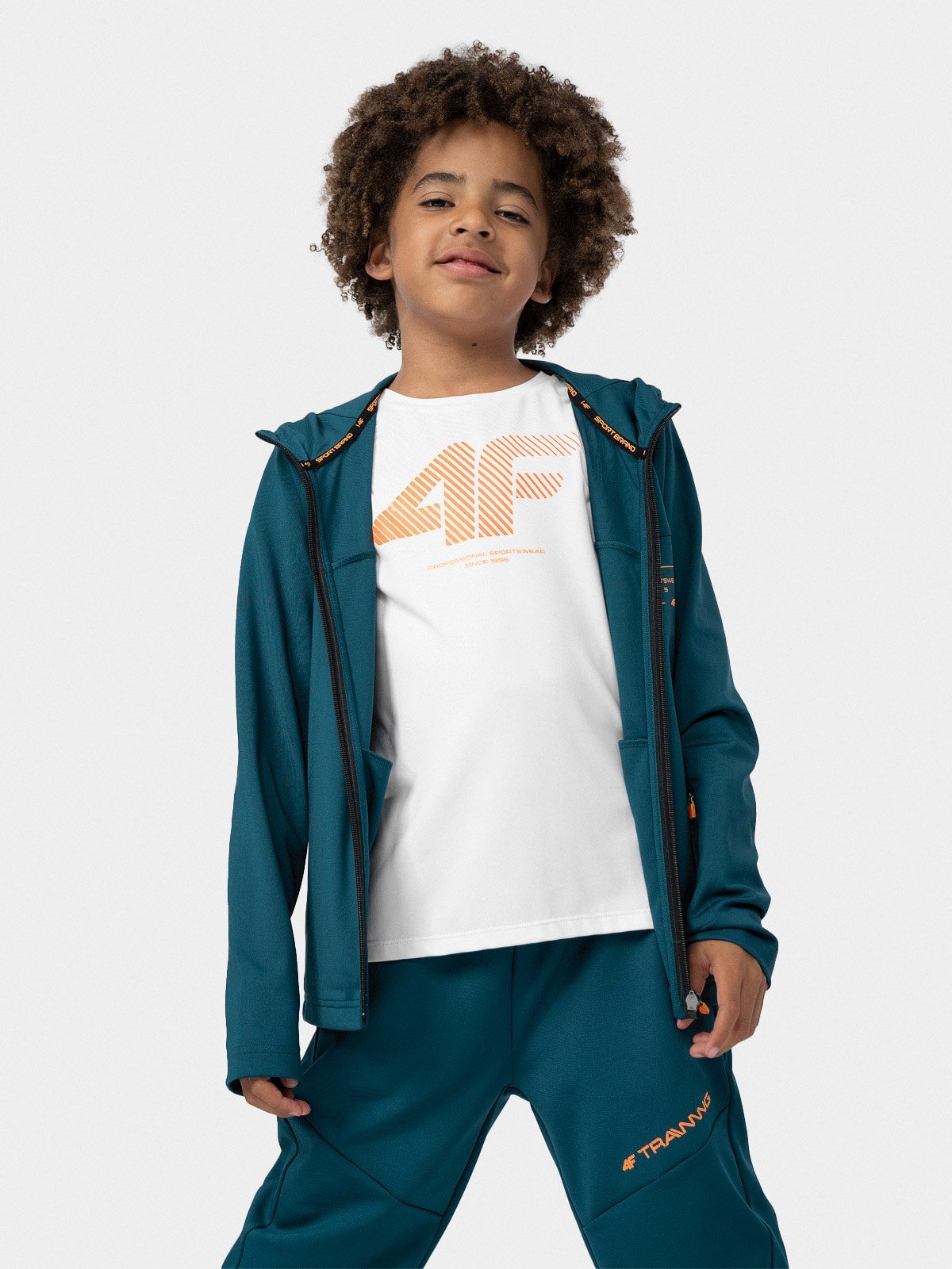 Bluza sportowa rozpinana z kapturem chłopięca