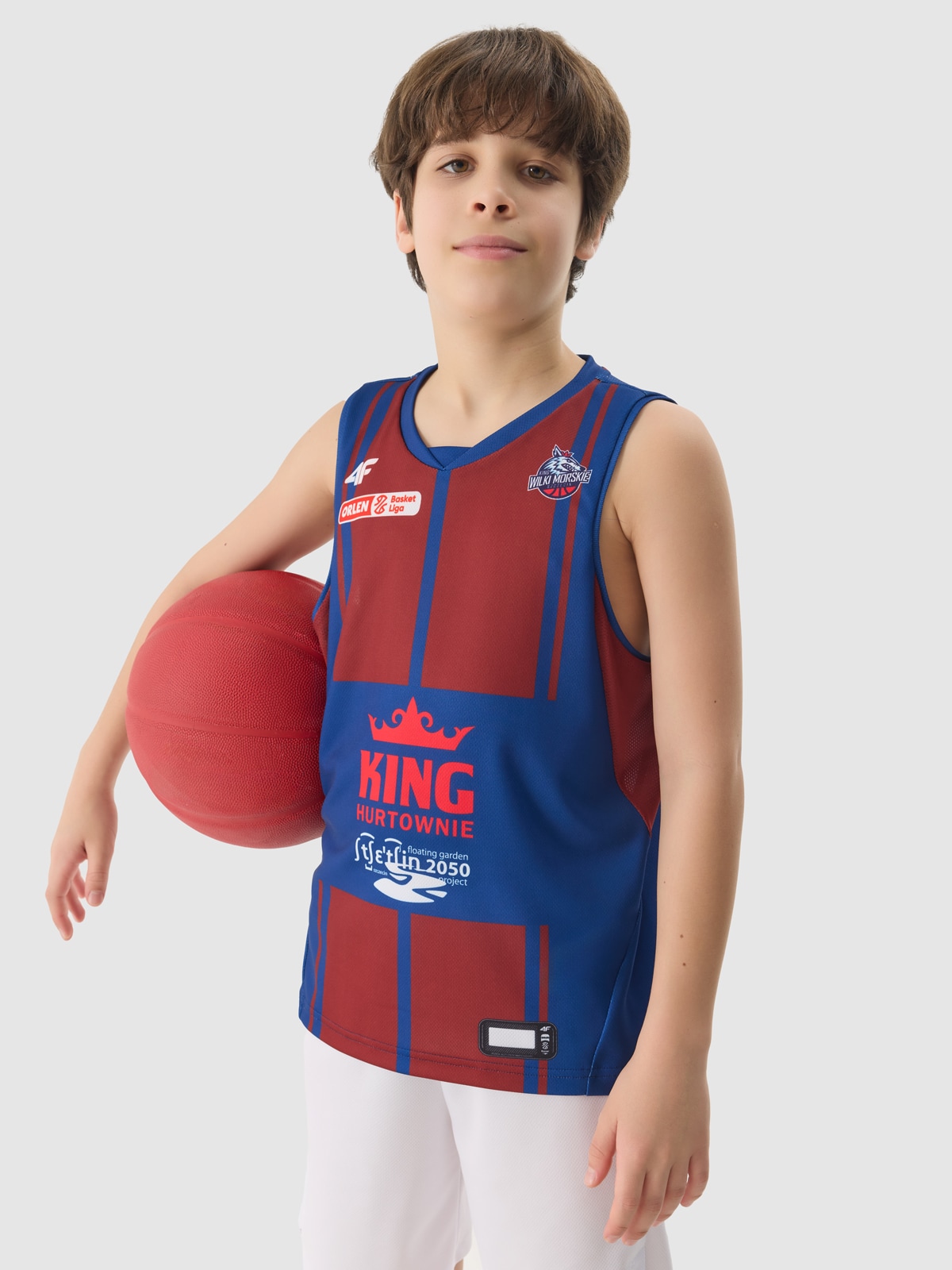 Koszulka meczowa replika wyjazdowa z sezonu 2023/24 chłopięca 4F x King Szczecin - multikolor