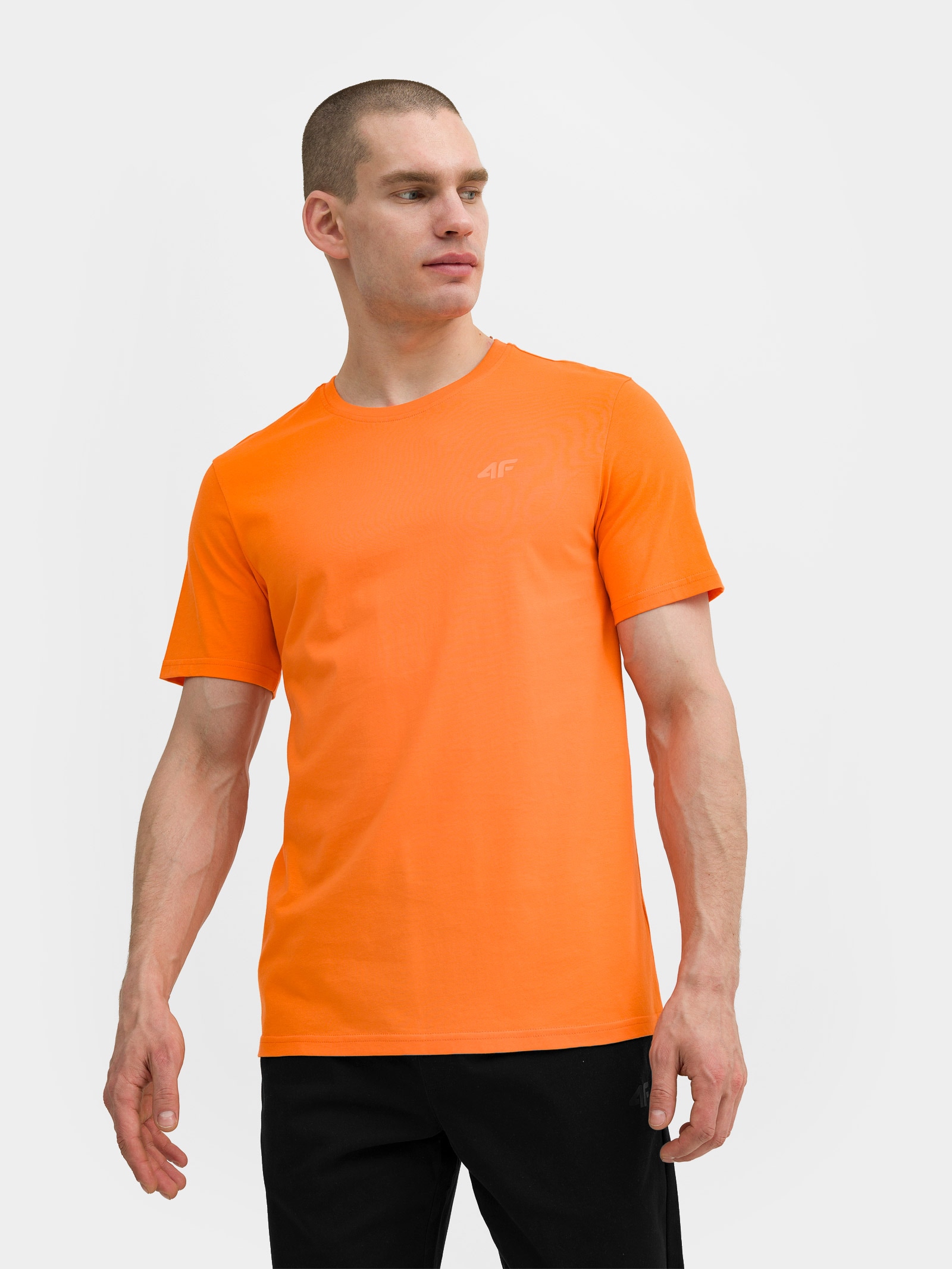 T-shirt regular gładki męski