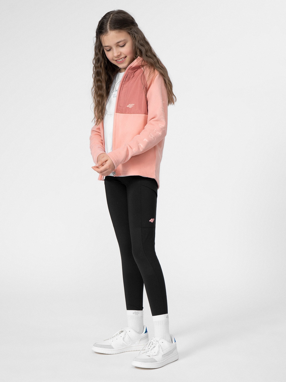 Legginsy sportowe szybkoschnące dziewczęce