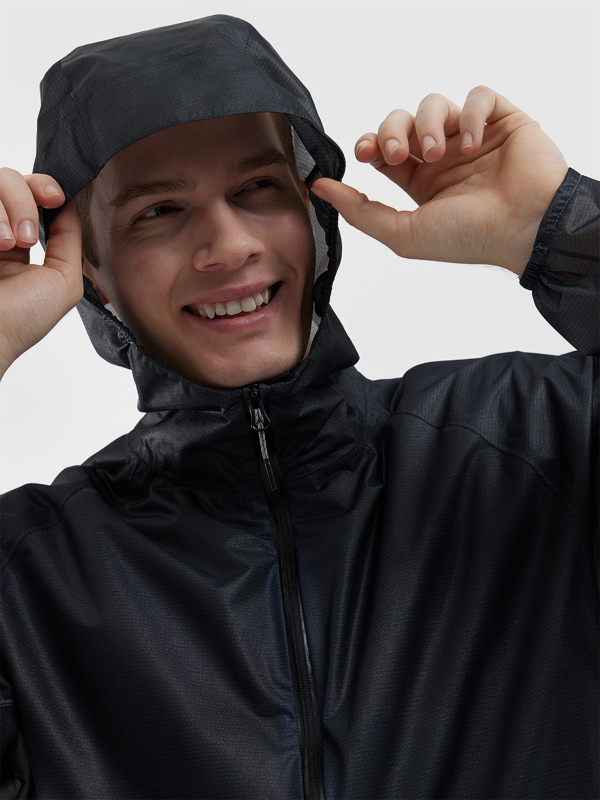 4F Kurtka trekkingowa wodoodporna membrana 15000 męska - szara S