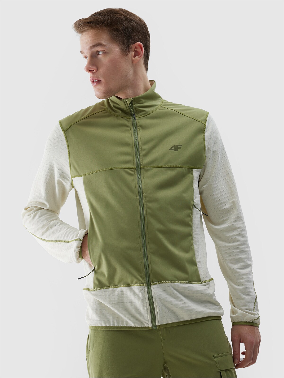 4F Kurtka trekkingowa membrana 5000 męska - zielona XL