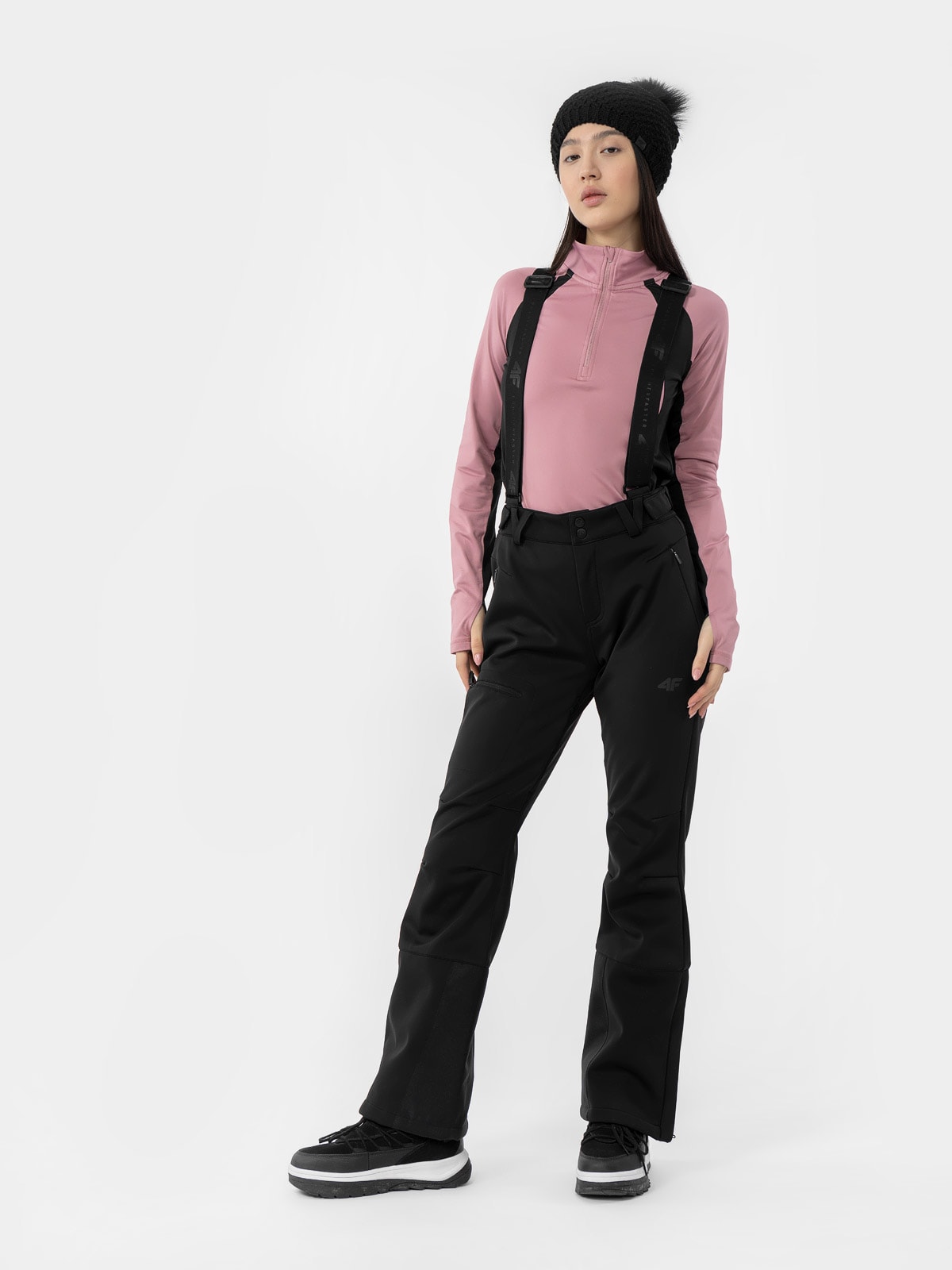 Spodnie narciarskie membrana 10000 damskie - czarne