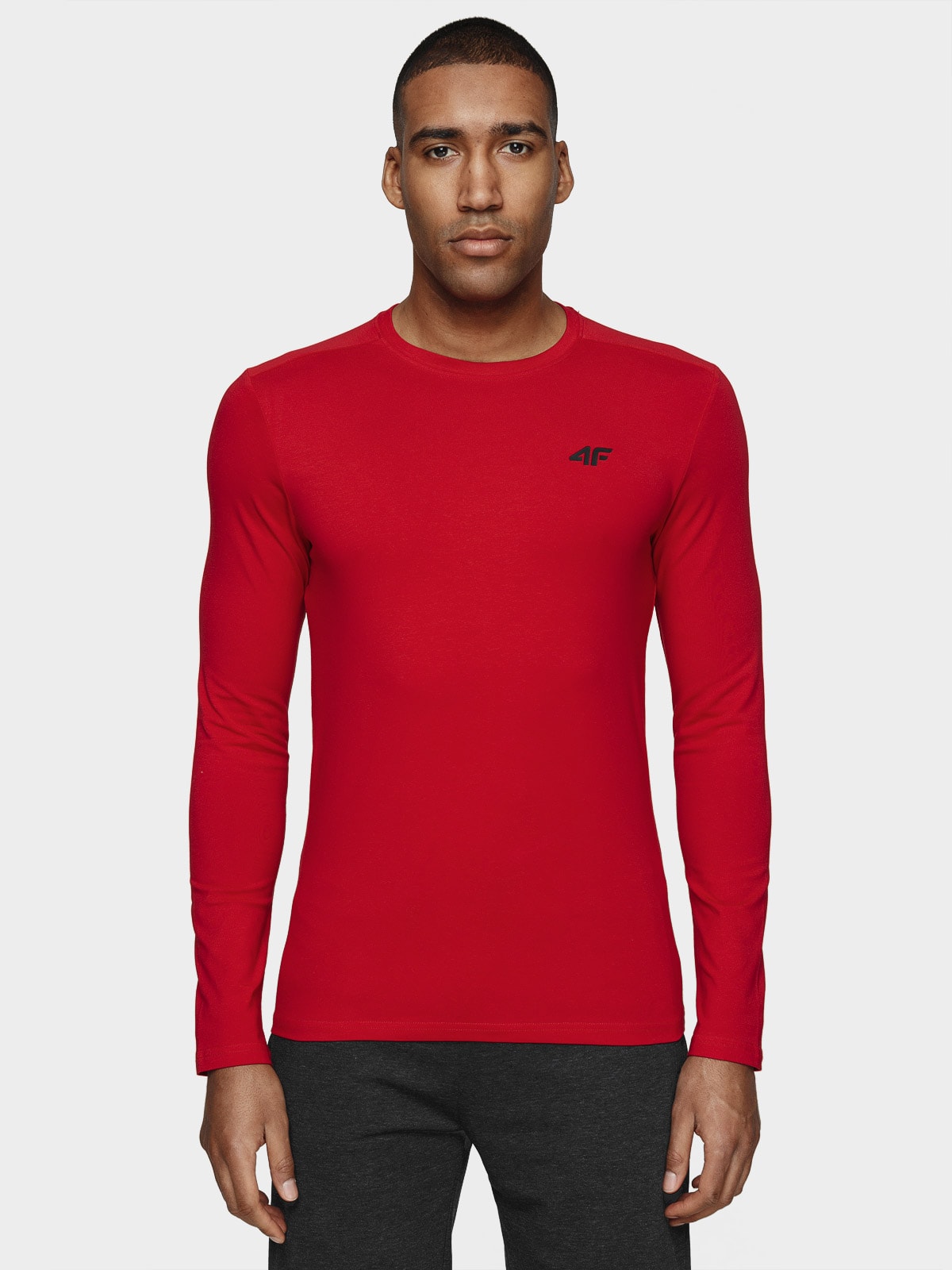 Longsleeve slim gładki męski