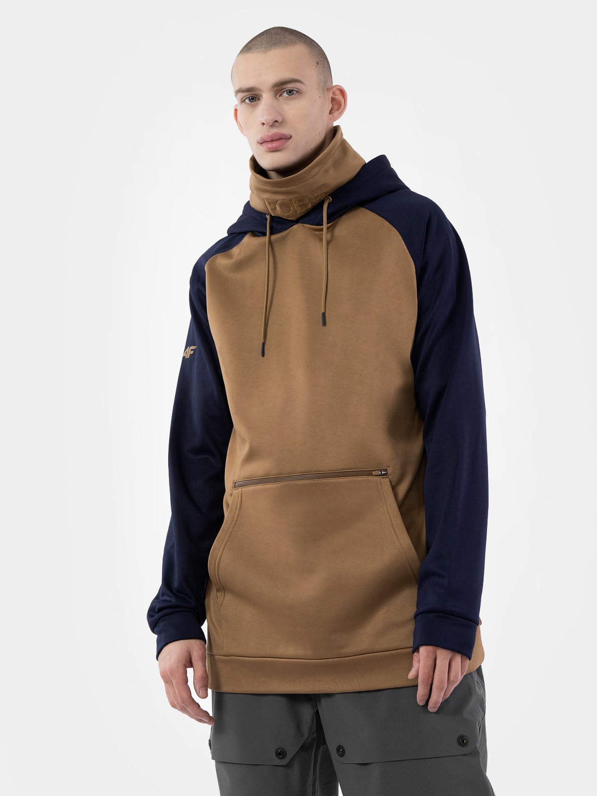 Bluza snowboardowa nierozpinana z kapturem męska