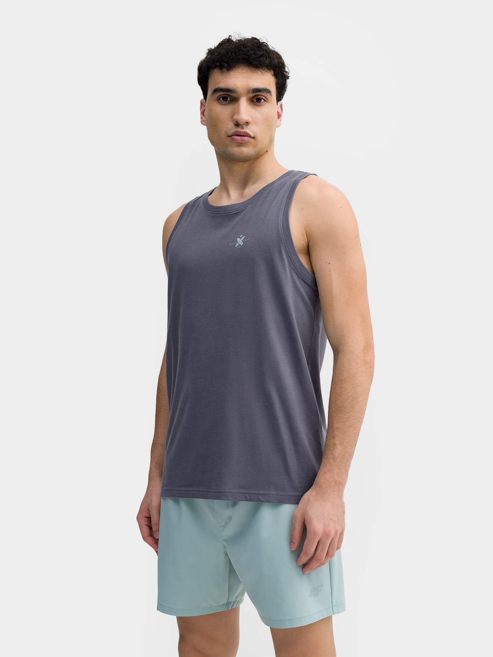 Tank top regular z bawełny organicznej męski