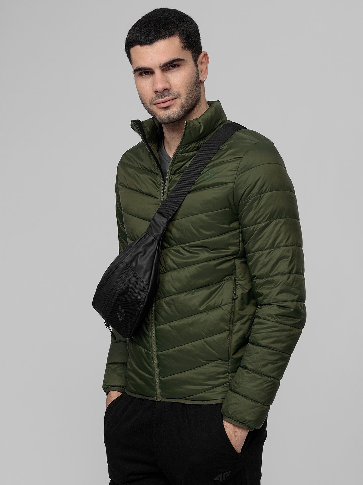 Kurtka puchowa z wypełnieniem syntetycznym męska