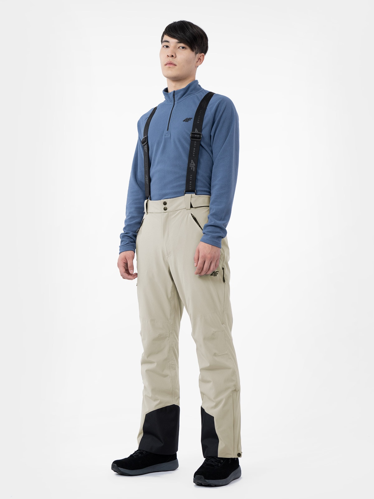 Spodnie narciarskie z szelkami membrana 10 000 męskie