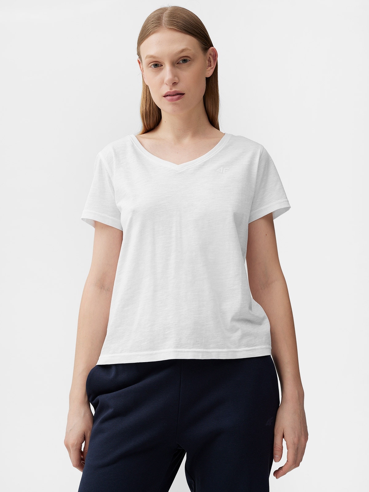 T-shirt regular gładki damski