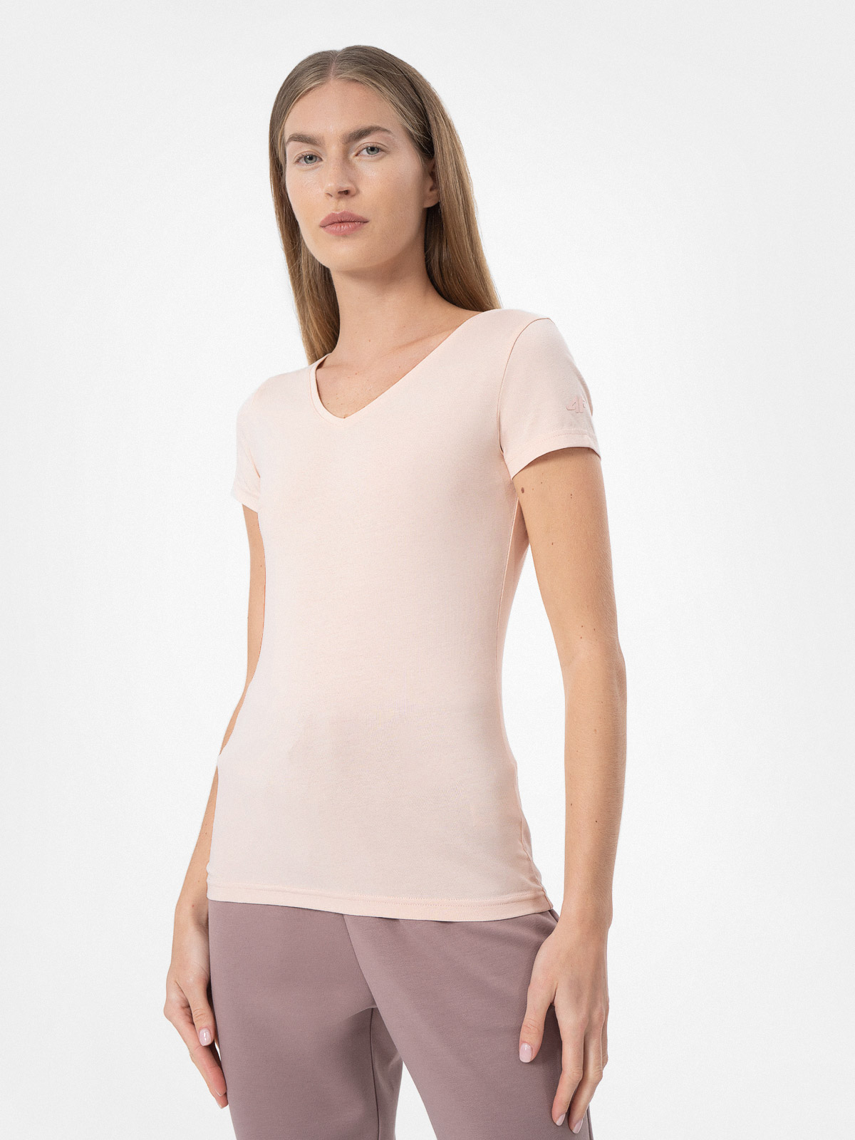 T-shirt regular gładki damski