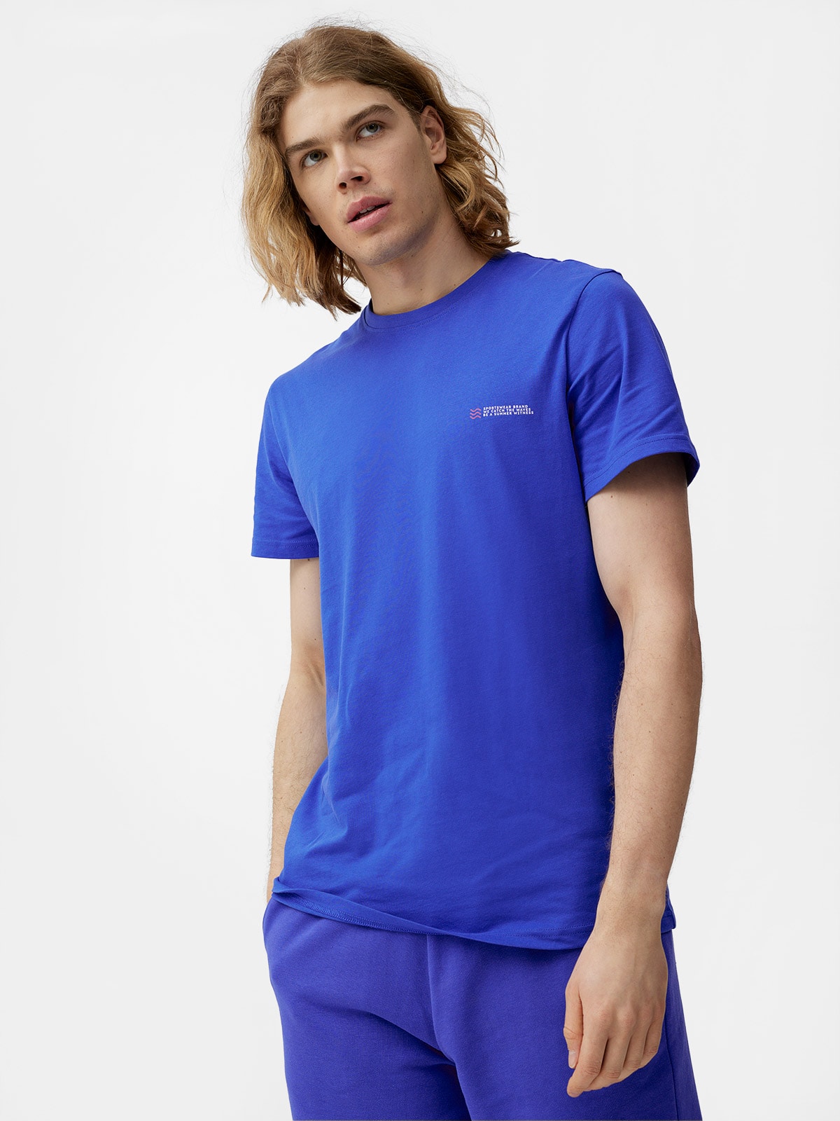 T-shirt regular z nadrukiem męski