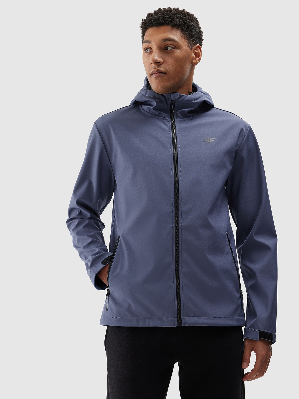 4F Kurtka softshell wiatroodporna membrana 5000 męska - granatowa 3XL